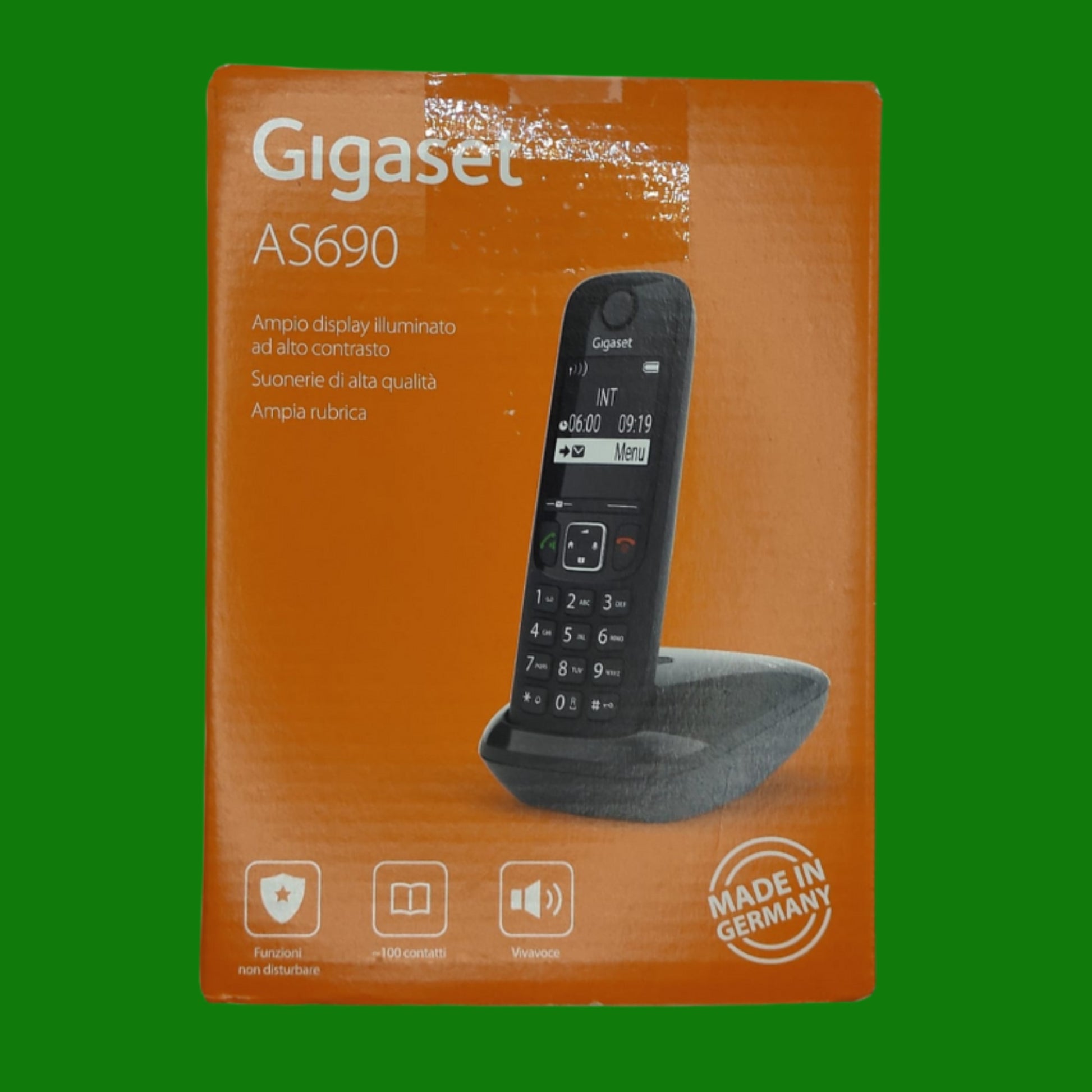 Gigaset AS690 Telefono Portatile Cordless con Vivavoce Alta Qualità