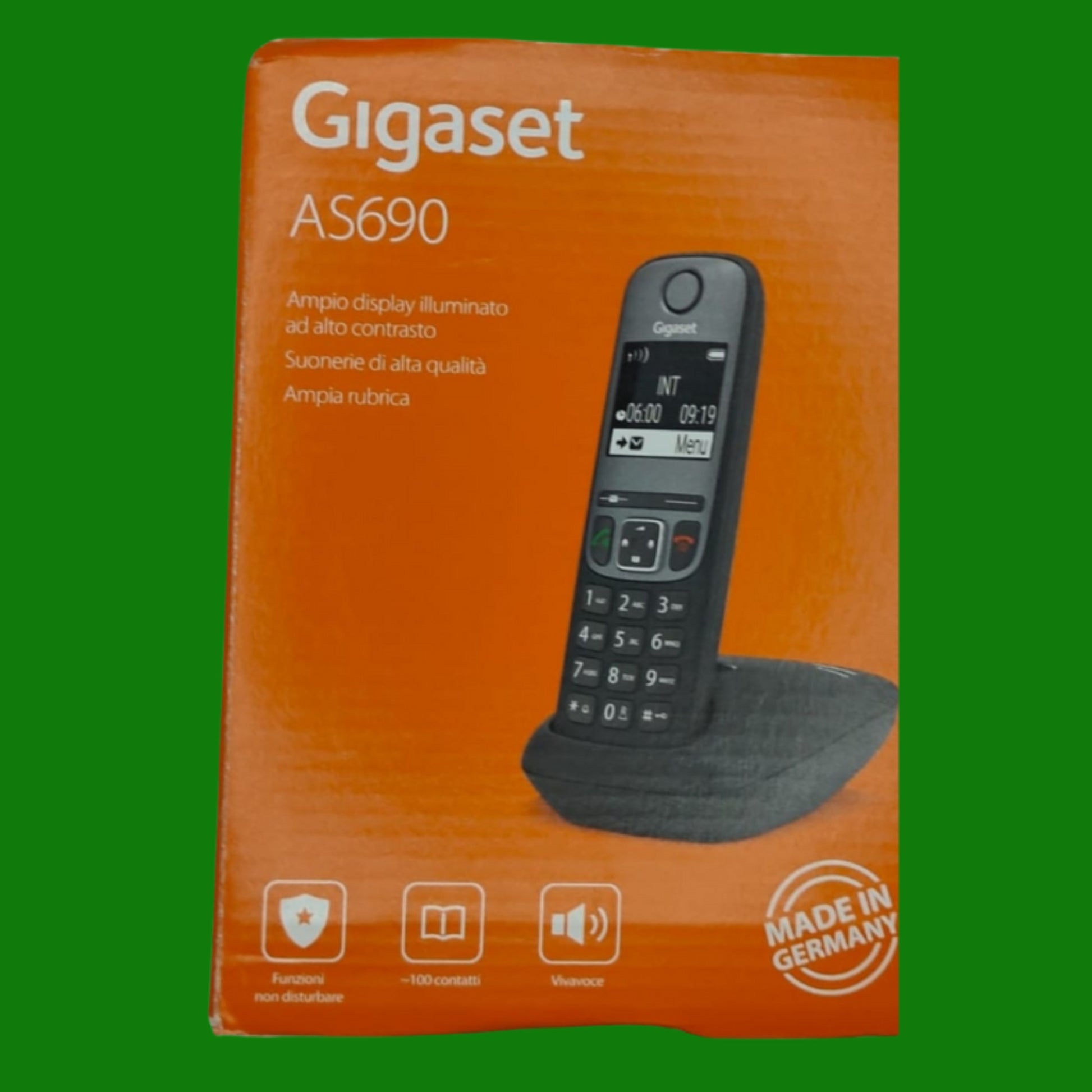 Gigaset AS690 Telefono analogico/DECT Identificatore di chiamata Nero, Grigio