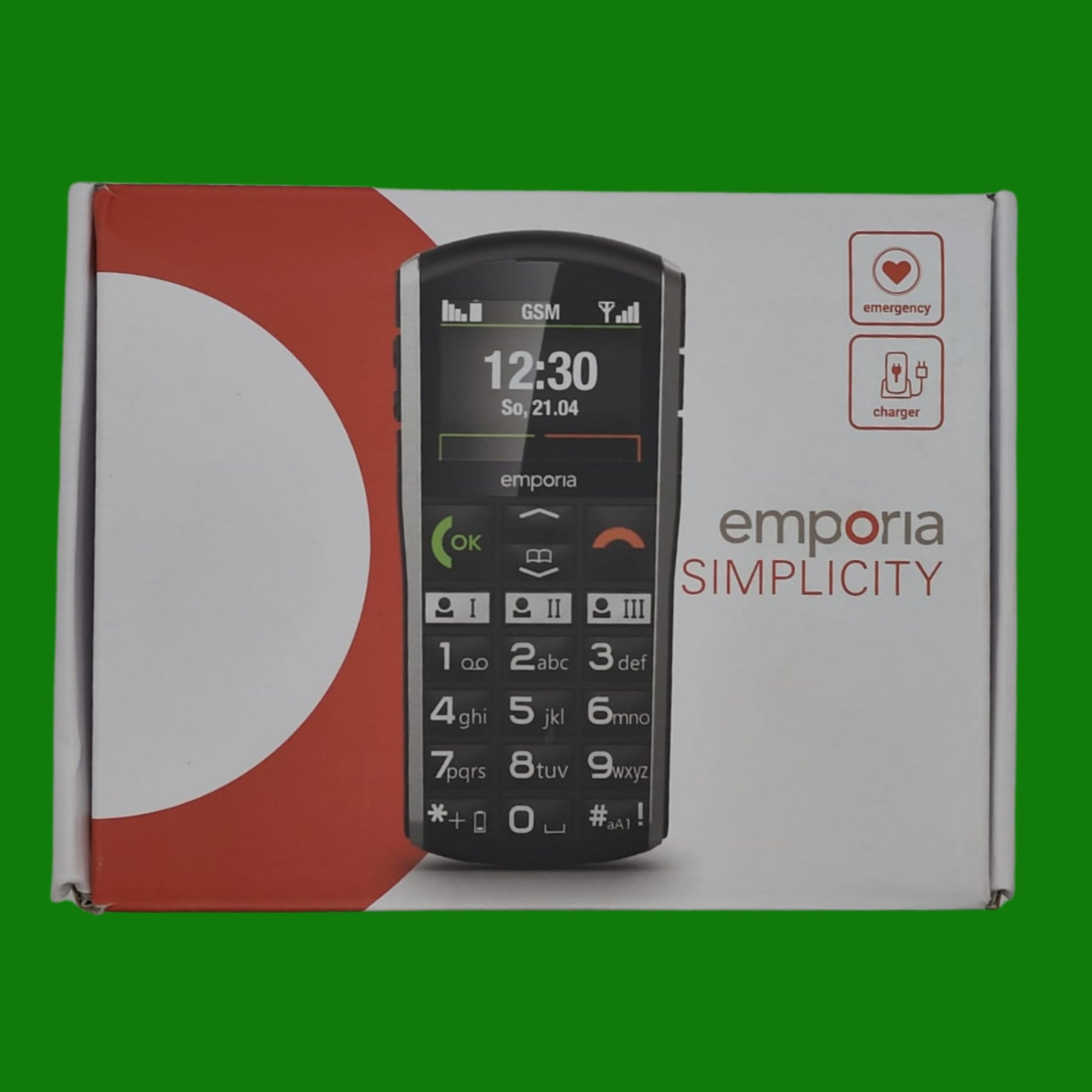 EmporiaSIMPLICITY - Telefono Cellulare, Display 2" a colori, Tasti Grandi