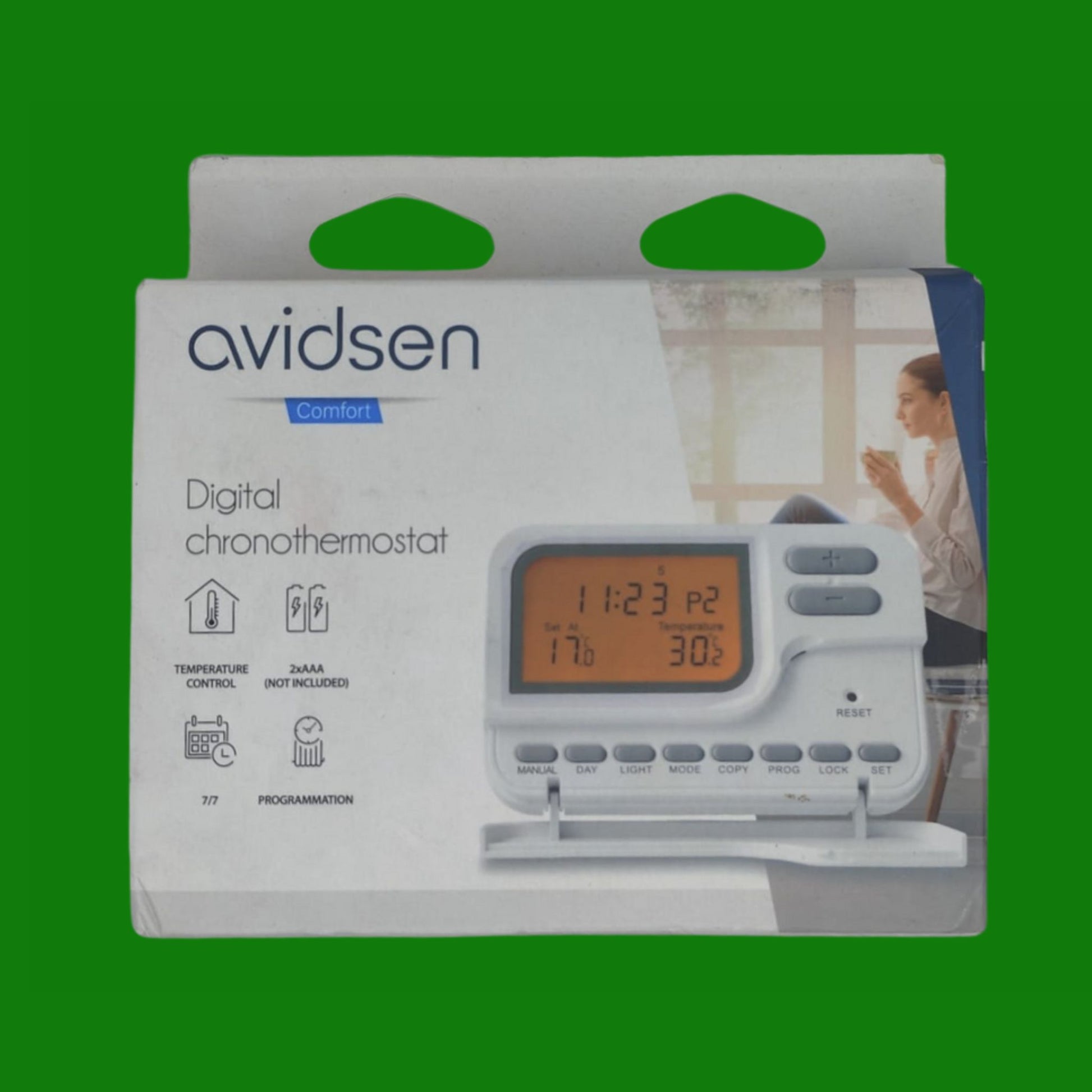 Avidsen 103953 Cronotermostato Settimanale, Bianco