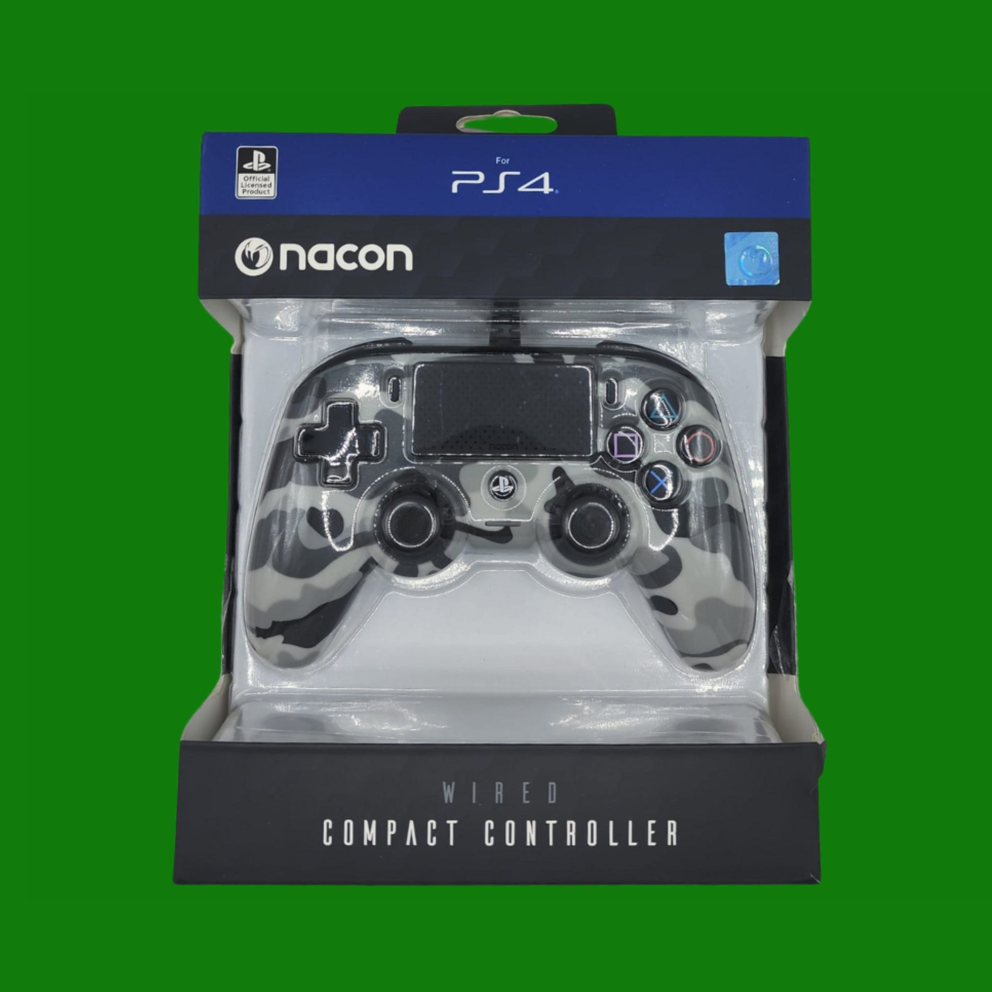 Nacon USB Compact Controller PS4 Ufficiale Sony PlayStation, Grigio Camouflage