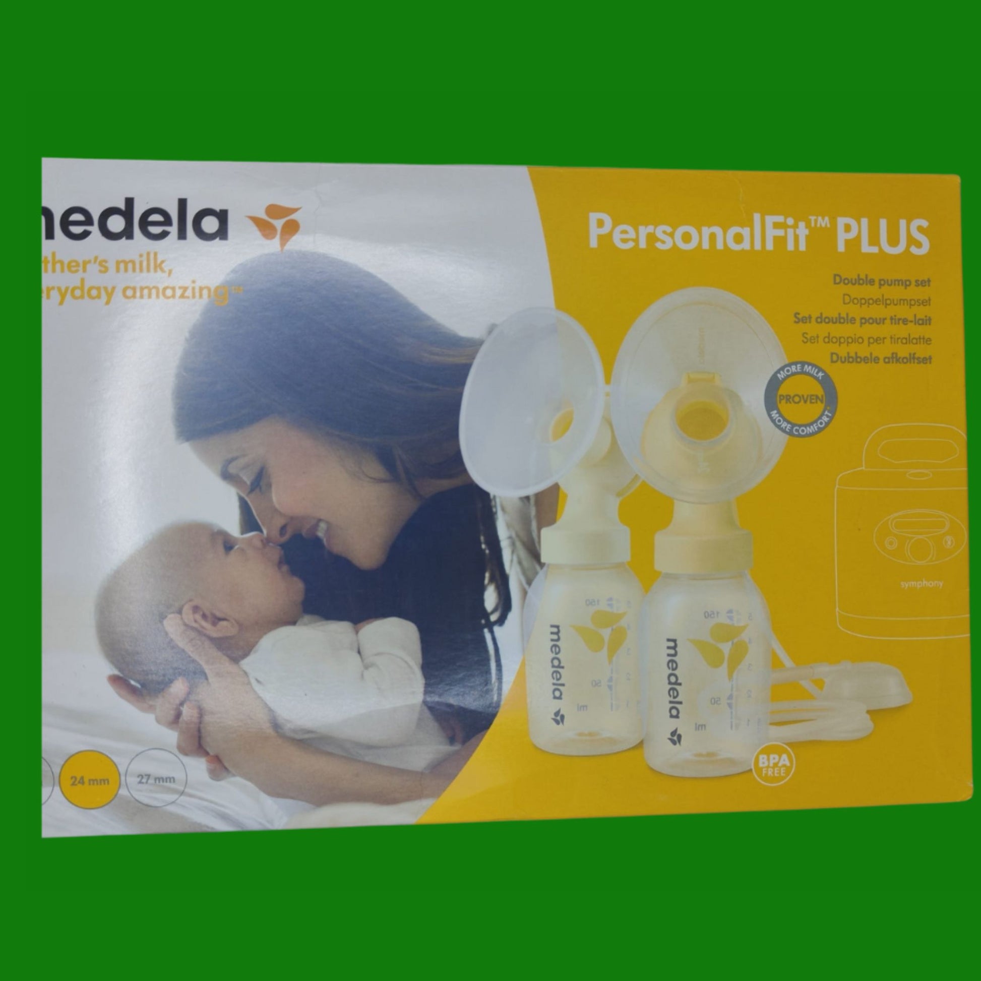 Medela PersonalFit Plus - Set di estrattore doppio per Symphony, misura M (24 mm)