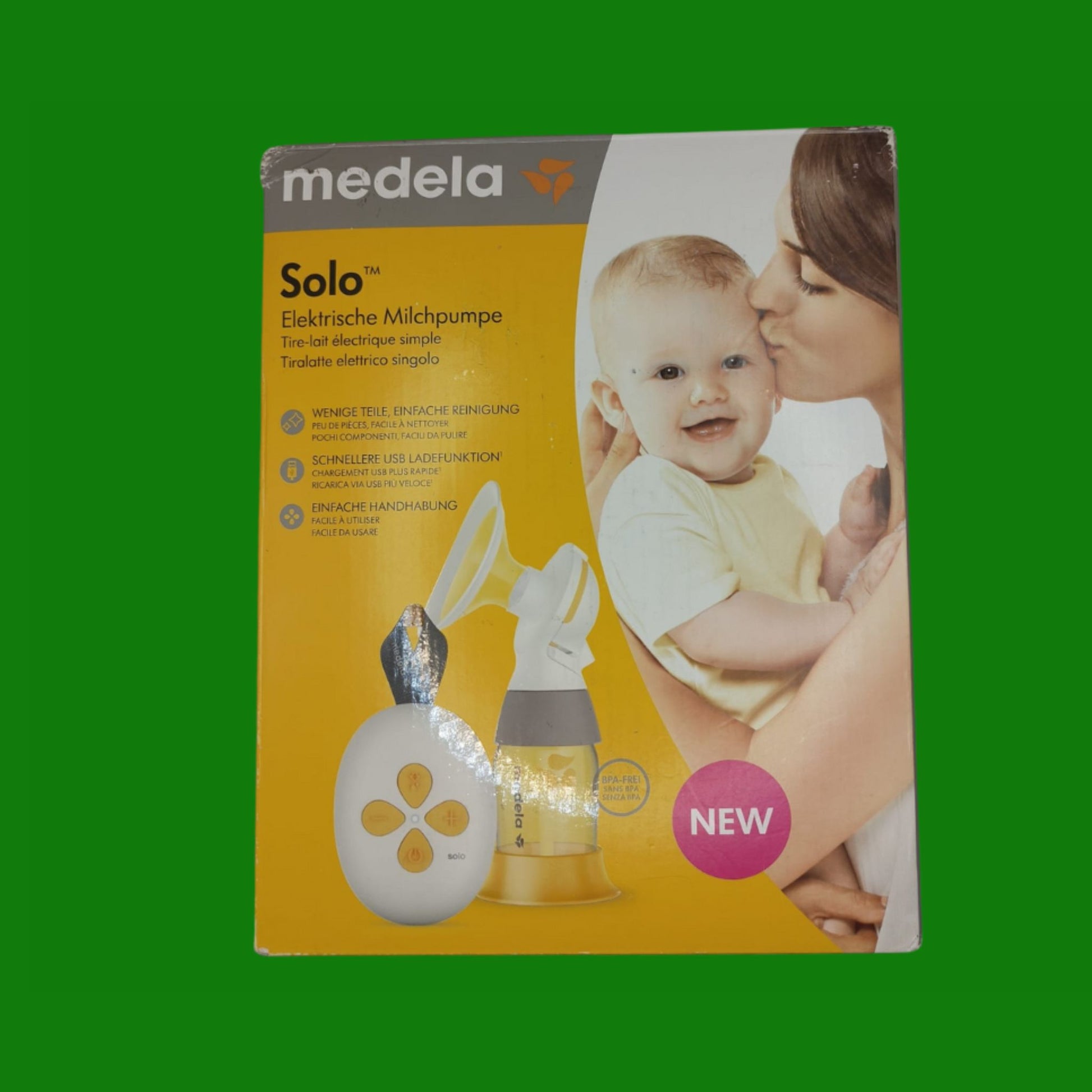 Medela Solo Tiralatte Elettrico Singolo, Silenzioso, Ricaricabile con USB,