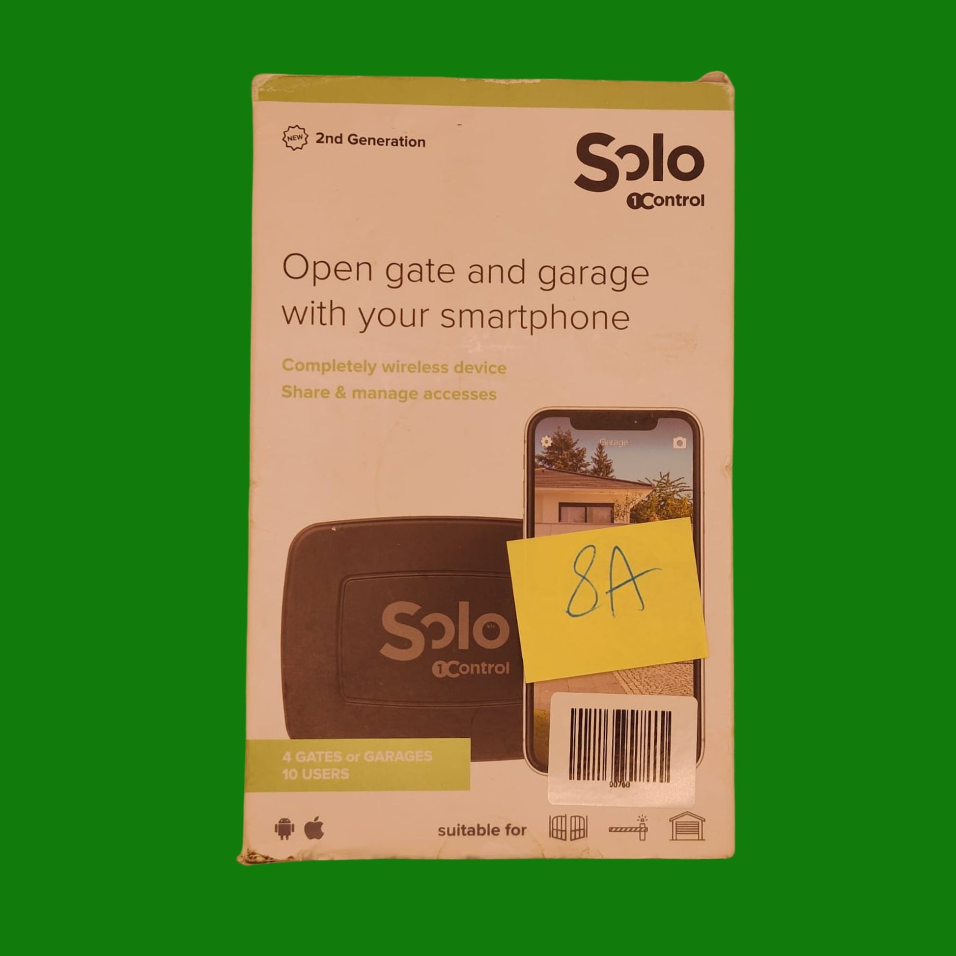 1Control SOLO + LINK, Apricancello senza Fili per Telefono/Smartphone, Apertura Cancelli o Porte Garage Controllati da Telecomando da Remoto