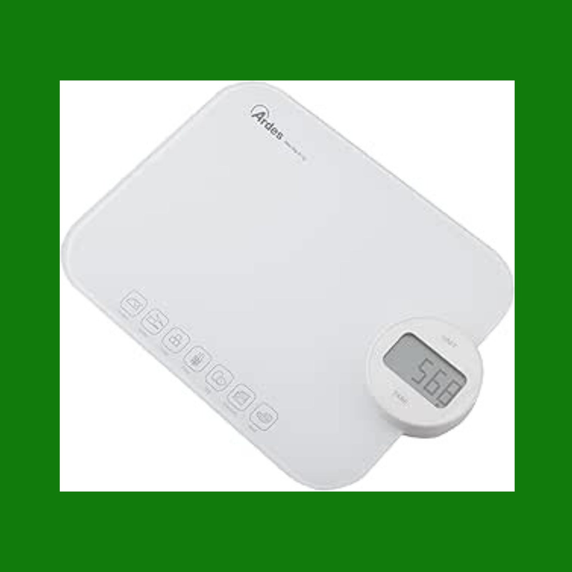 Ardes AR1PABFC ENERGA, Bilancia da Cucina Senza Batteria in Vetro Pesa
