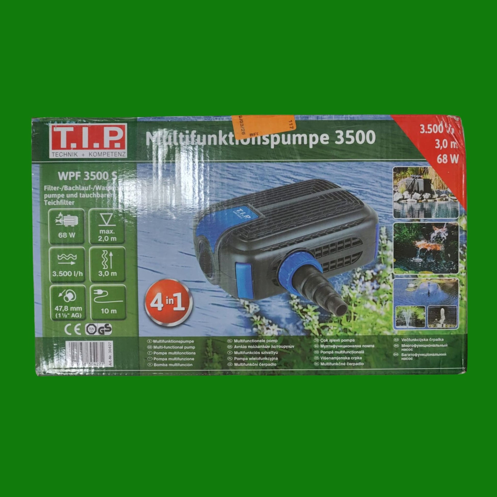 T.I.P. Multifunzione per Pompa per laghetto WPF 3500 S, Nero