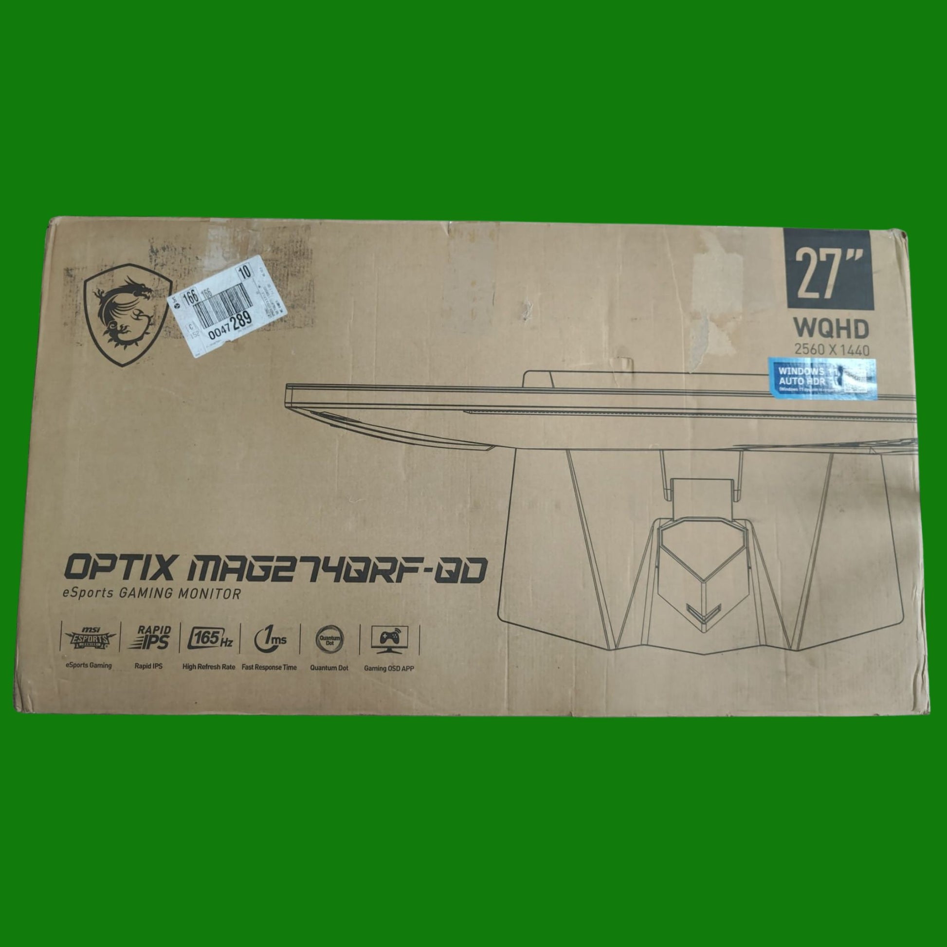 MSI MAG274QRF-QD Monitor Gaming 27" 16:9 (WQHD) 2560x1440