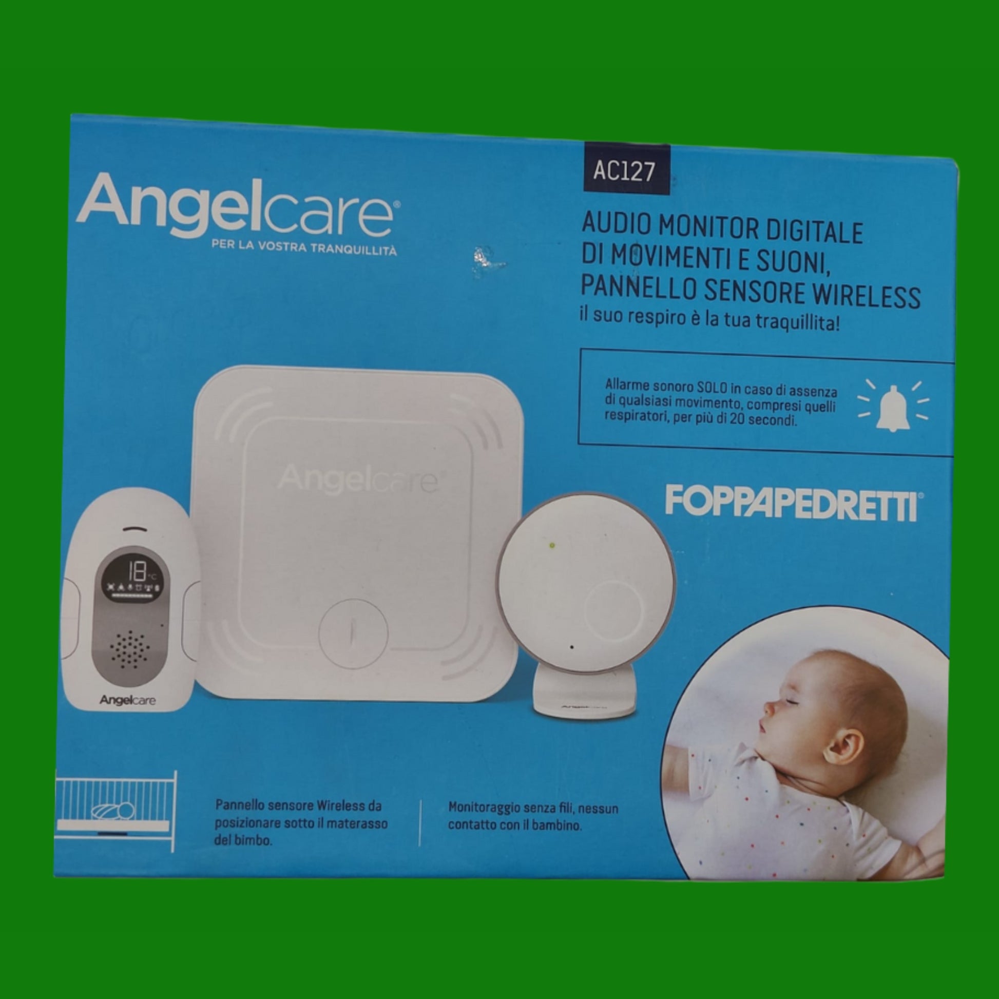 Foppapedretti Monitor Digitale Angelcare AC127, per Neonati Con Sensore Di Movimento