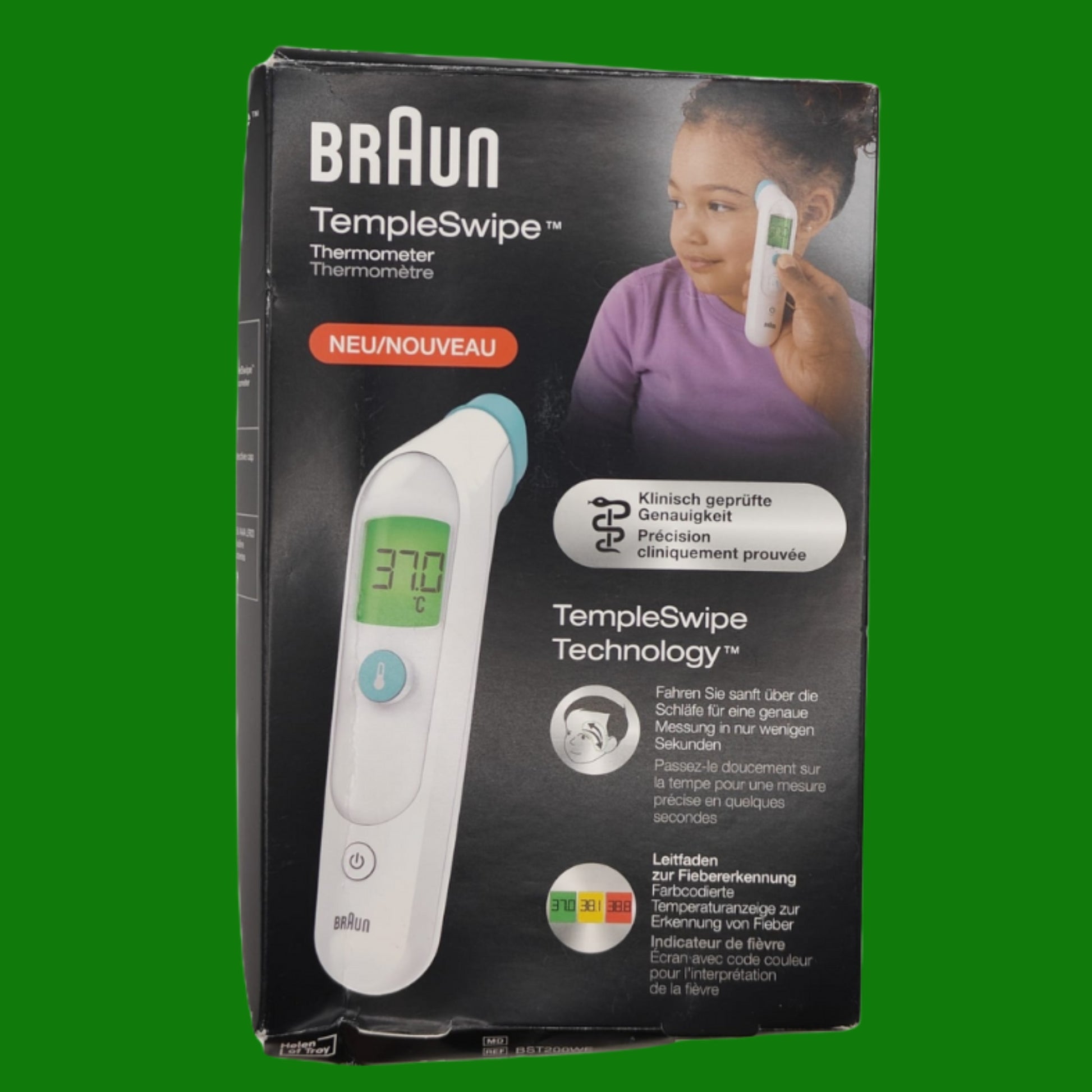 Braun Sensian Swipe 5 Termometro frontale, Tecnologia TempleSwipe