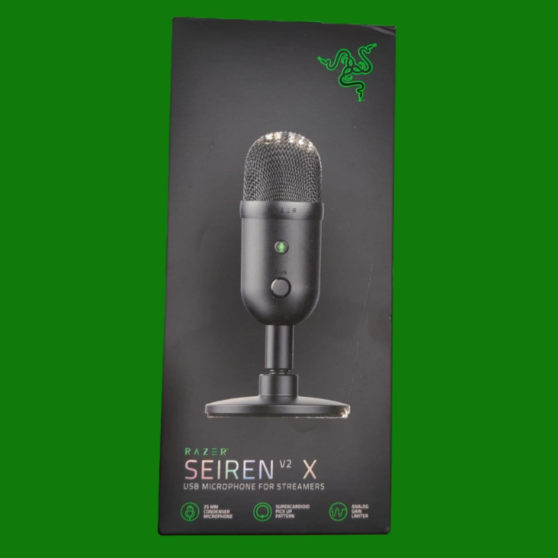 Razer Seiren V2 X - Microfono USB per Streamer Microfono a Condensatore da 25mm