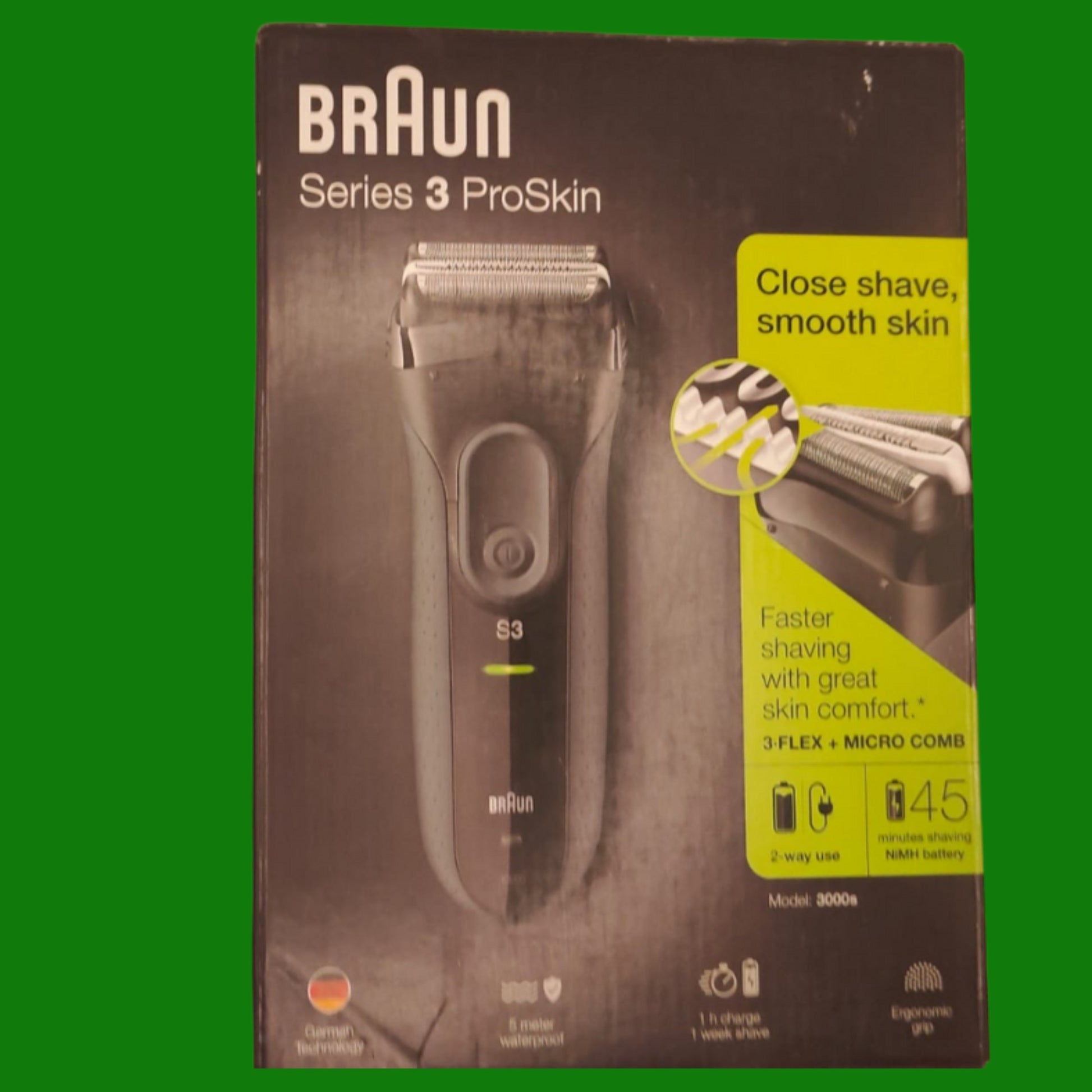 Braun Series 3 ProSkin 3000s Rasoio Elettrico da Uomo