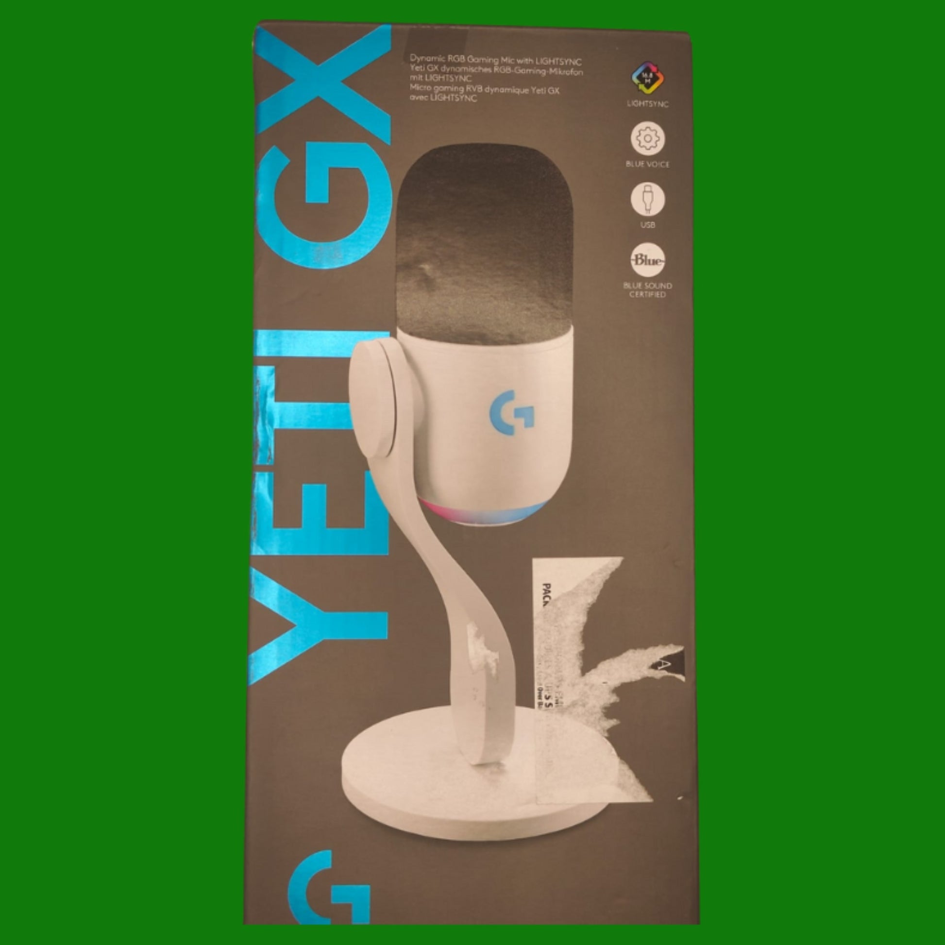 Logitech G Yeti GX Dynamic Microfono a Condensatore RGB per Gaming