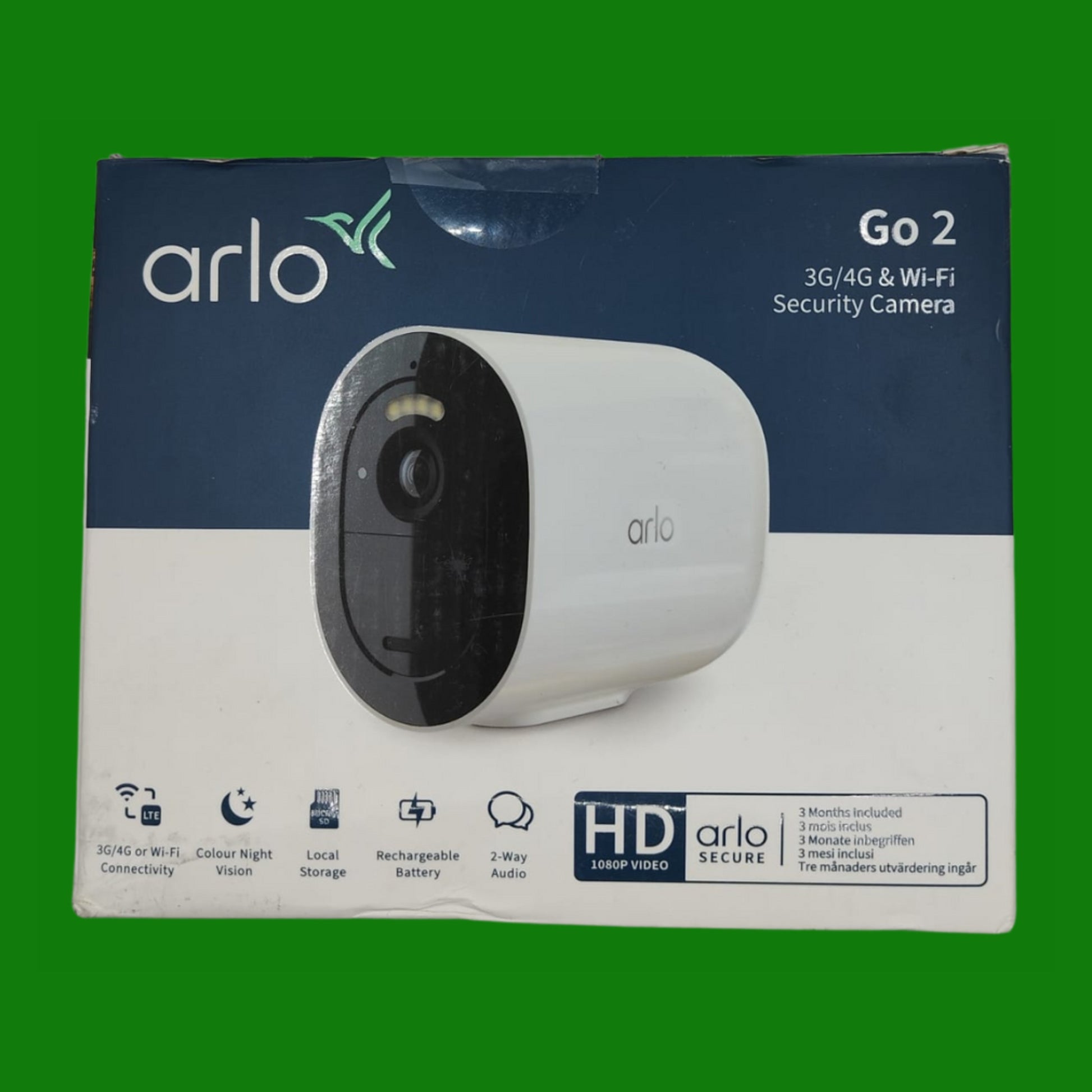 Arlo Go 2 Telecamera WiFi Esterno Senza Fili, HD, Connessione WiFi O Con Scheda SIM 3G/4G LTE