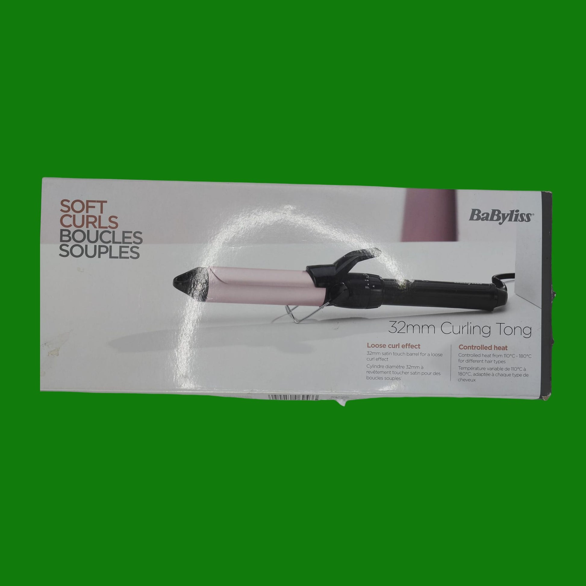 BaByliss C332E Ferro Arricciacapelli da 32mm, Satin touch, 10 temperature