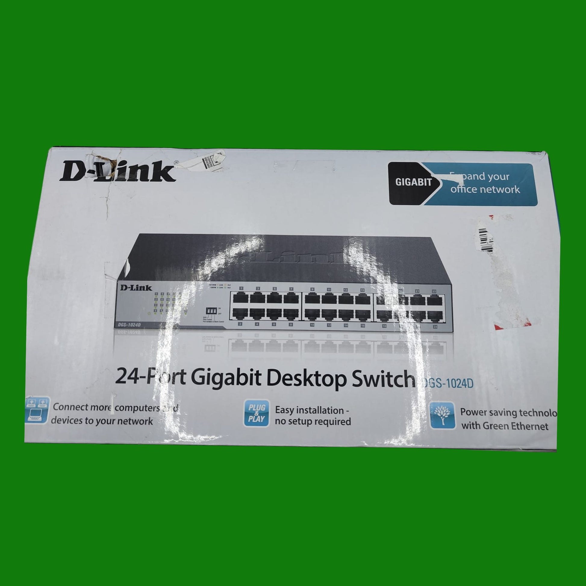 D-Link DGS-1024D Switch 24 Porte Gigabit, Nero/Antracite