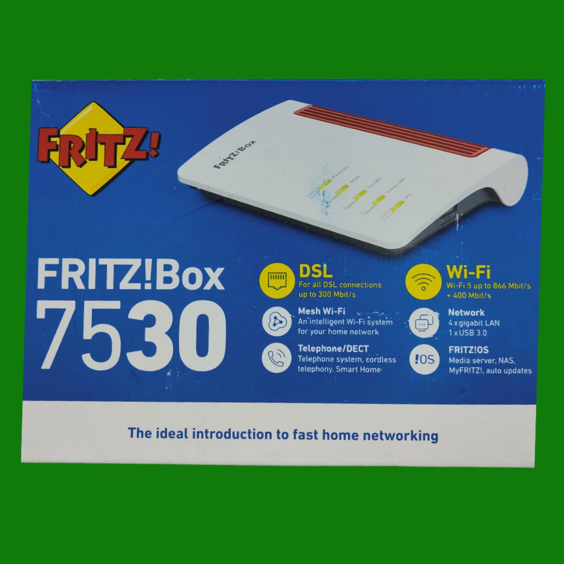 AVM FRITZ!Box 7530 International Modem Router, Wireless Veloce AC+N 1266 Mbit/s,