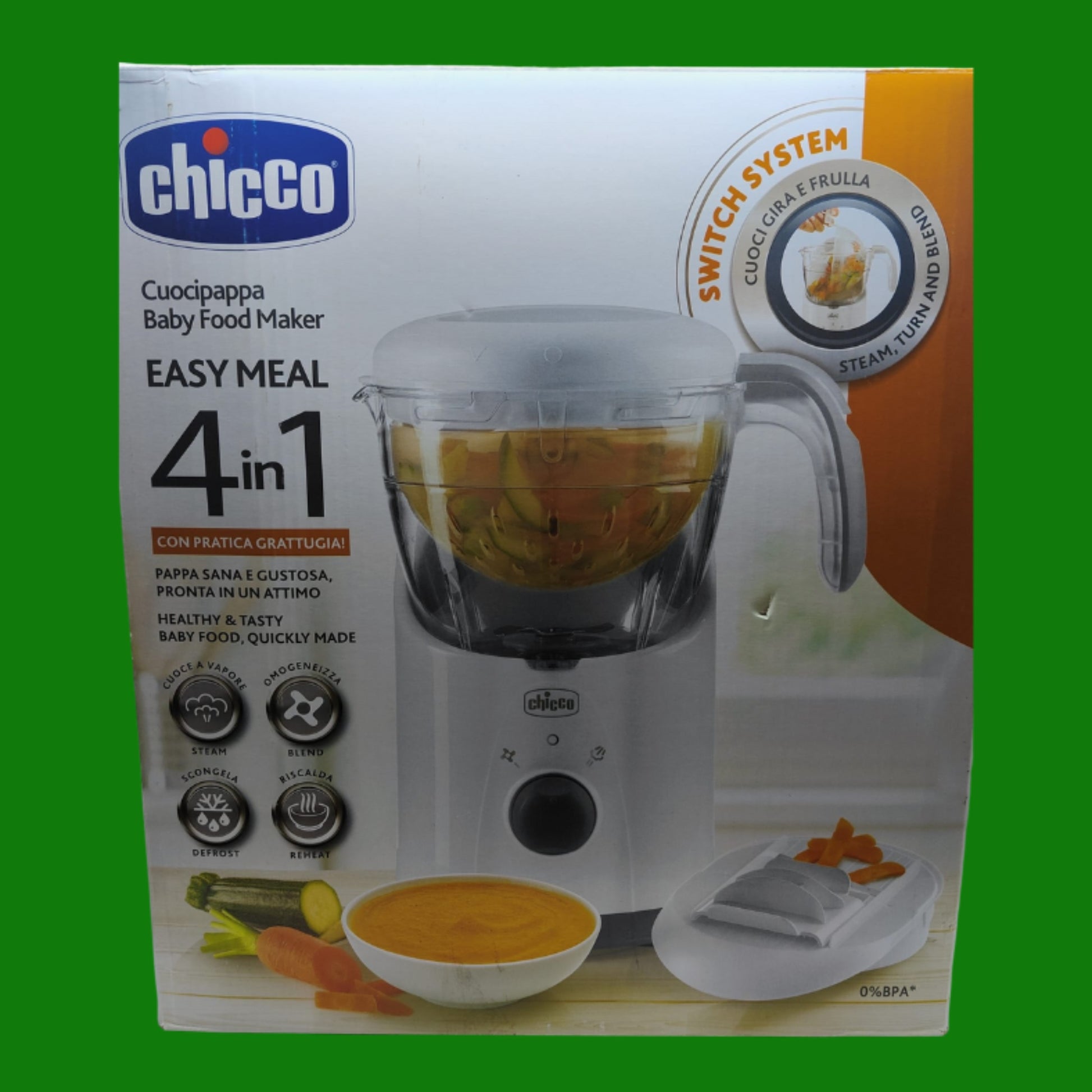 Chicco Cuocipappa Multifunzione Easy Meal per lo Svezzamento, Omogeneizzatore per Neonati e Bambini,