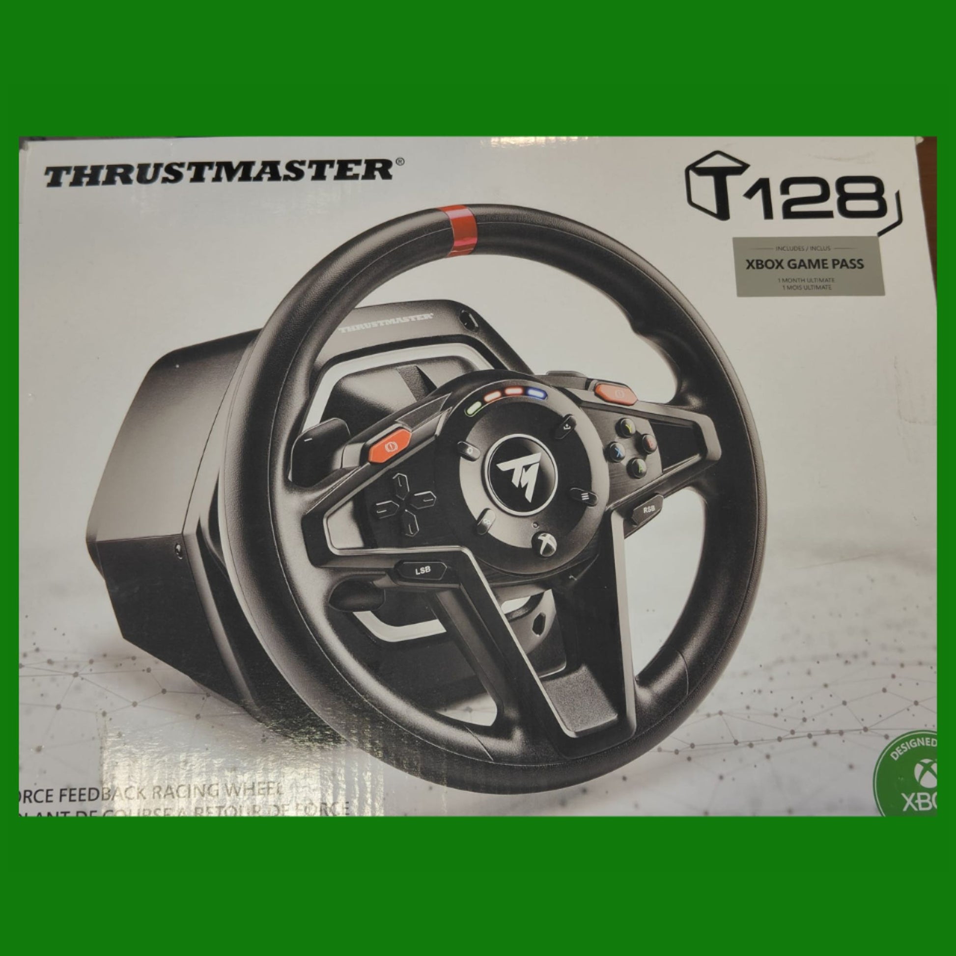 Thrustmaster T128, Volante Force Feedback con Pedali Magnetici, Xbox Series X|S, Xbox One, PC