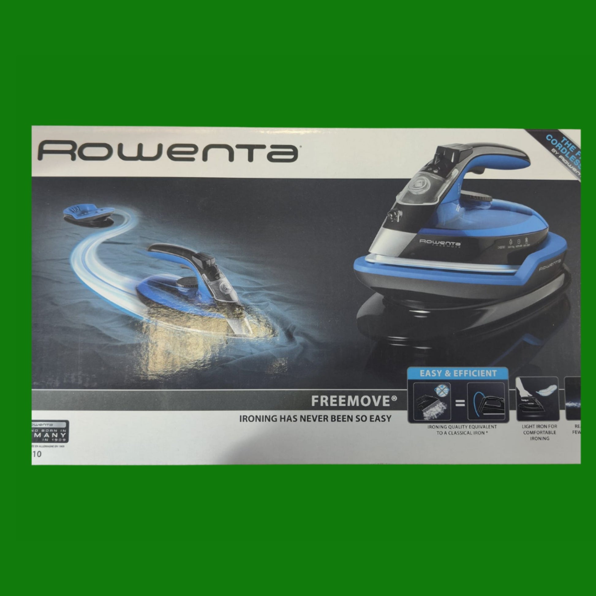 Rowenta De5010 Freemove Ferro da Stiro a Vapore senza Filo, 2400W, 250 Ml,