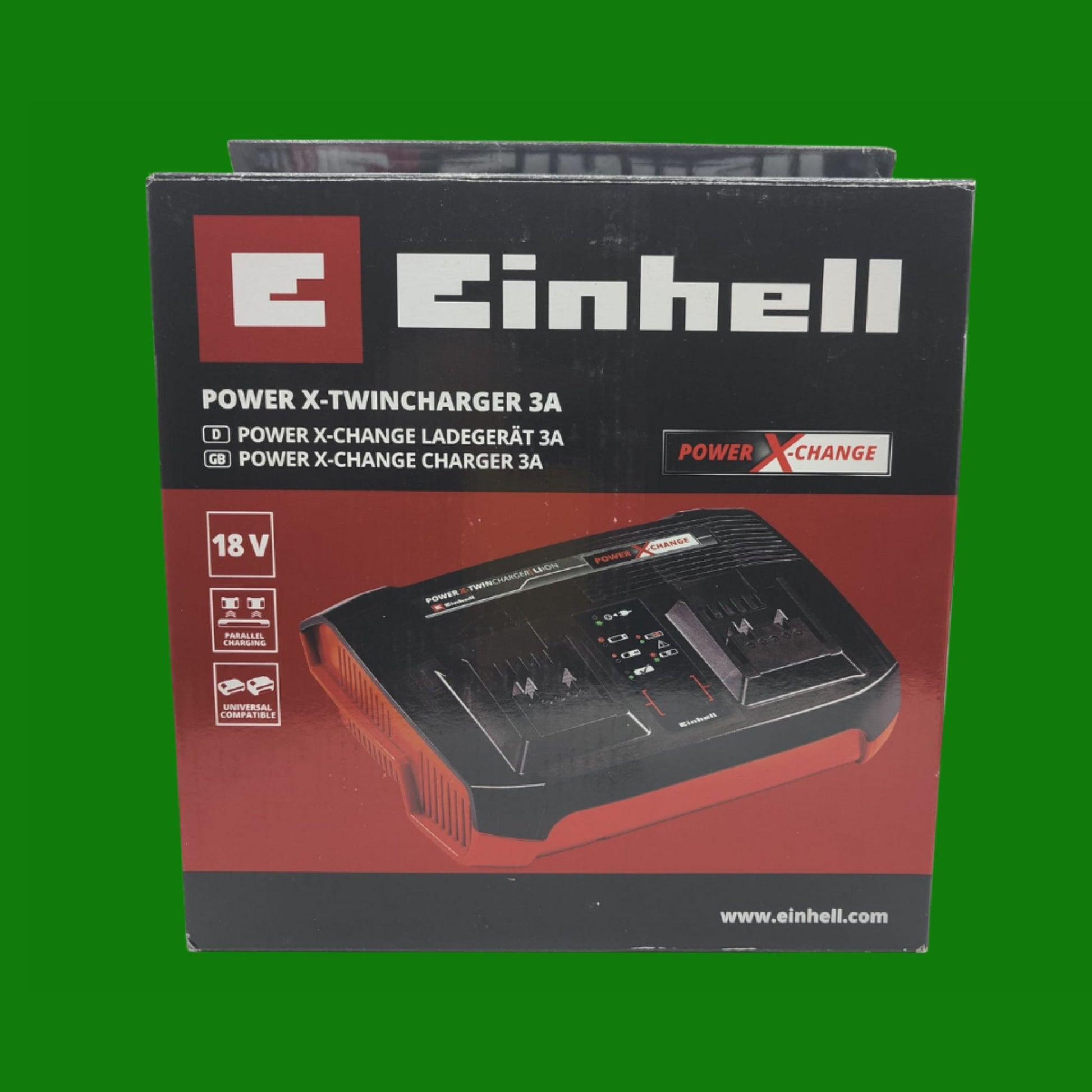 Originale Einhell Power X-Twincharger 3A Caricabatteria doppio Power X-Change