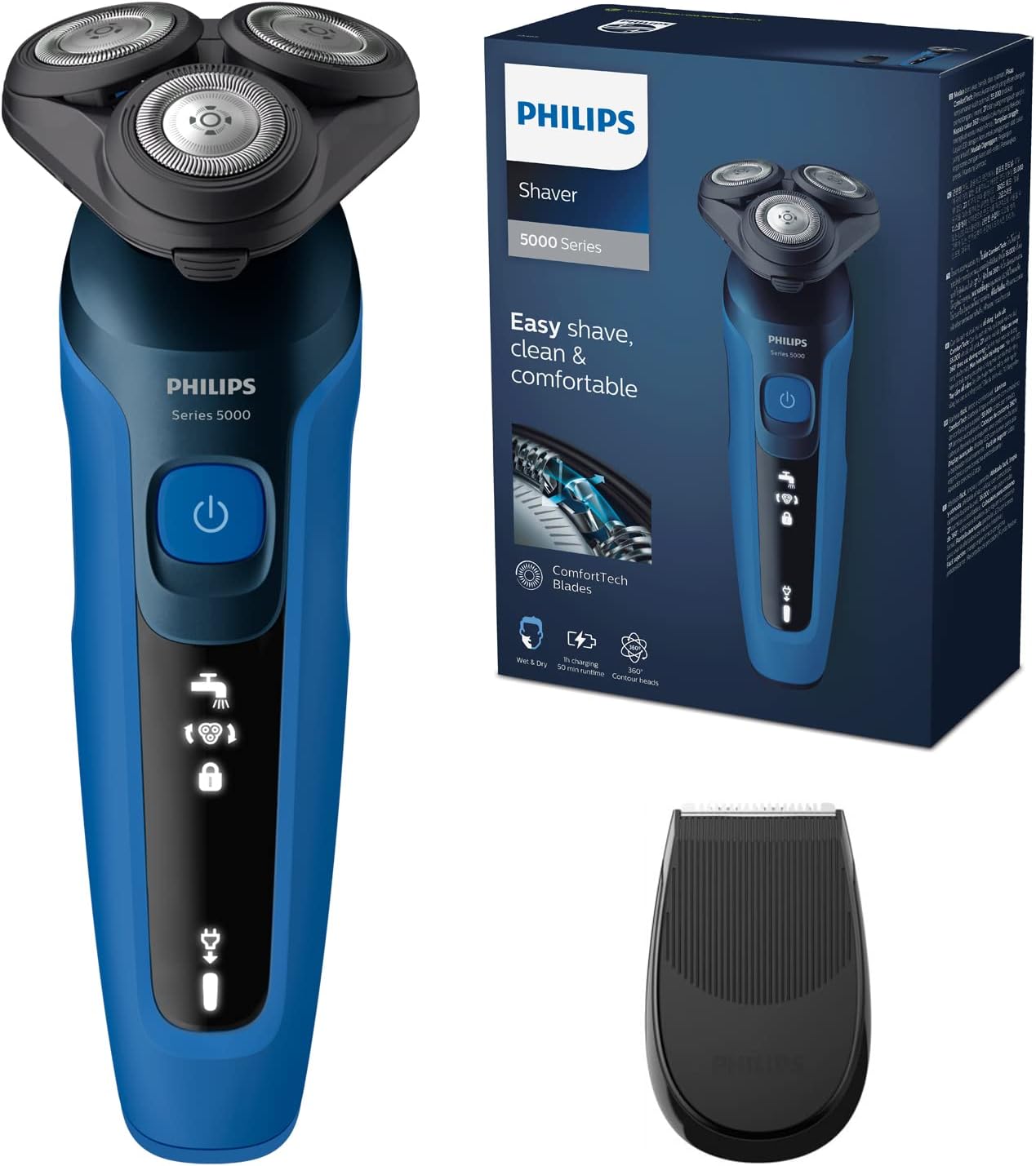 Philips S5466/18 - Rasoio Elettrico Serie 5000, Pelle Bagnata e Asciutta,