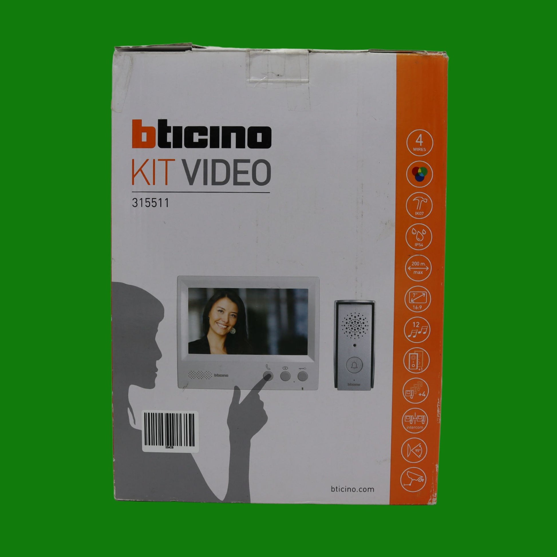 BTicino 315511 Kit Video con 4 Fili Monofamiliare, Display da 7", Grigio