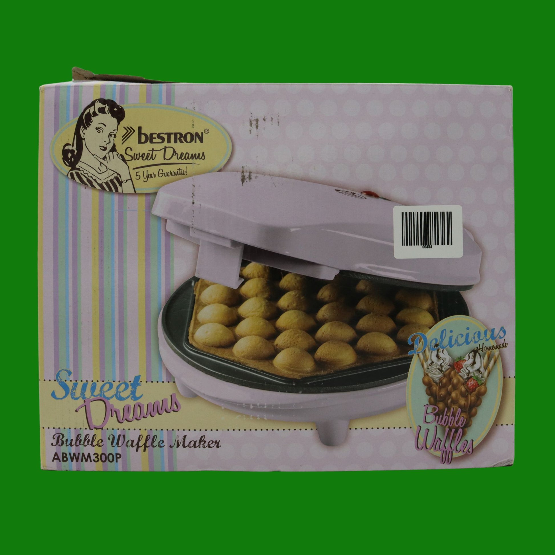 Bestron Piastra per Waffle Bubble, macchina per waffle Bubble