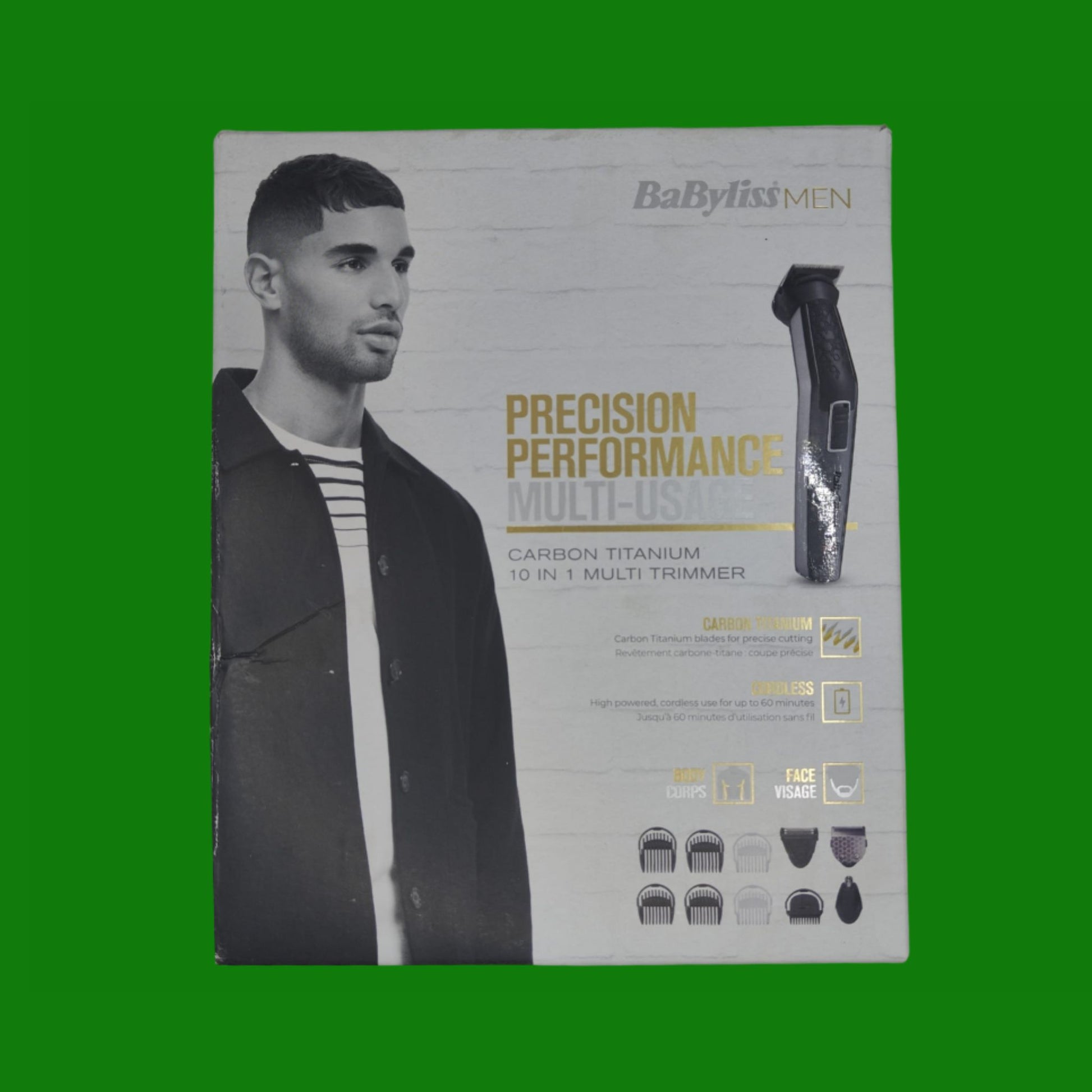 BaByliss MEN MT727E Multikit Uomo 10 in 1 Lame in Titanio al Carbonio