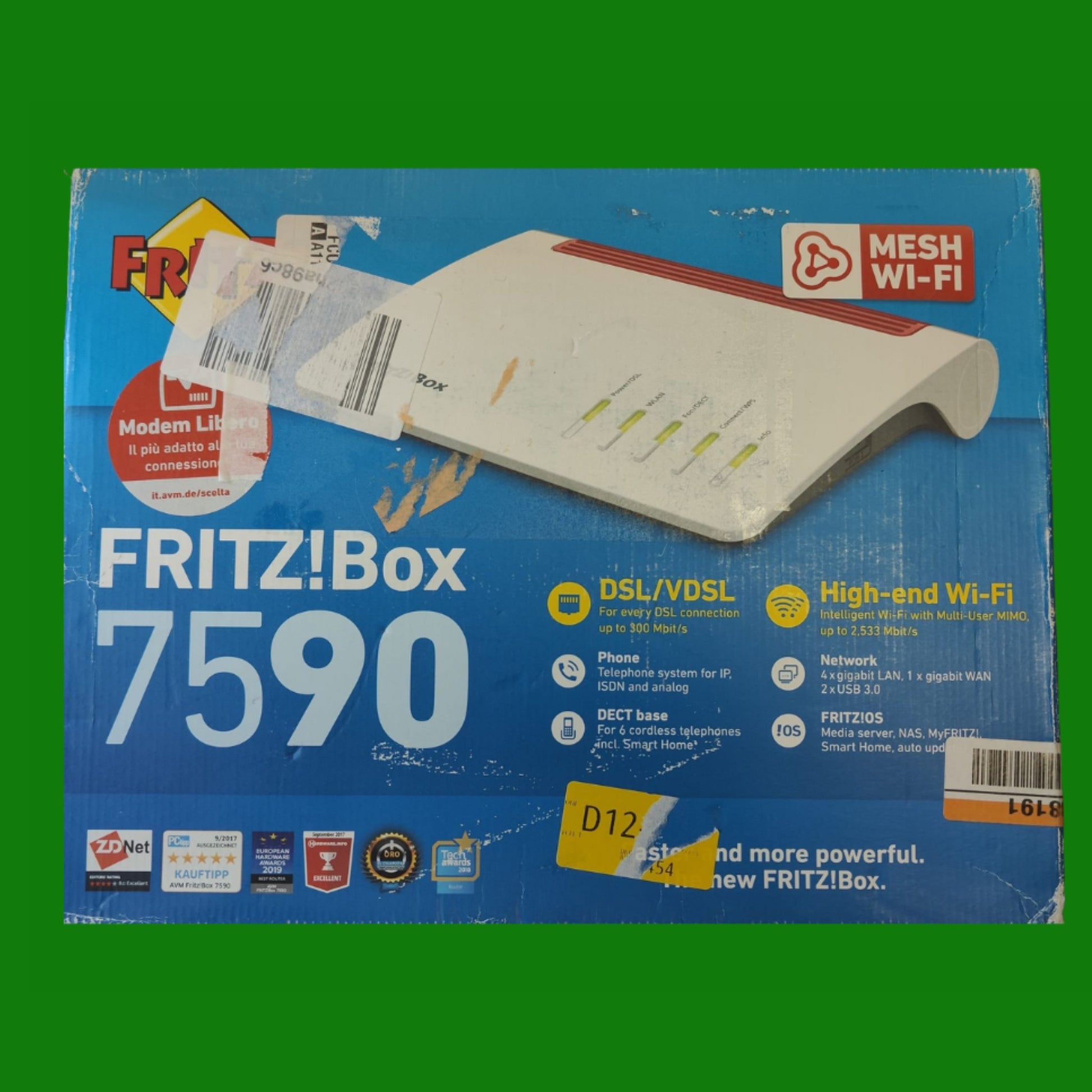 FRITZ!Box 7590 Edition International, Modem Router Wi-Fi AC+N Con 1.733 MBit/s