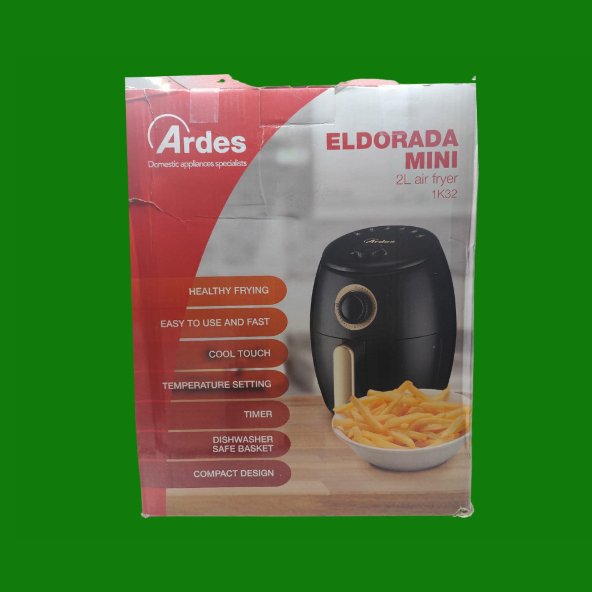 ARDES - Friggitrice Ad Aria Calda Capacità 2 Litri Air Fryer Piccola Timer 30 Minuti