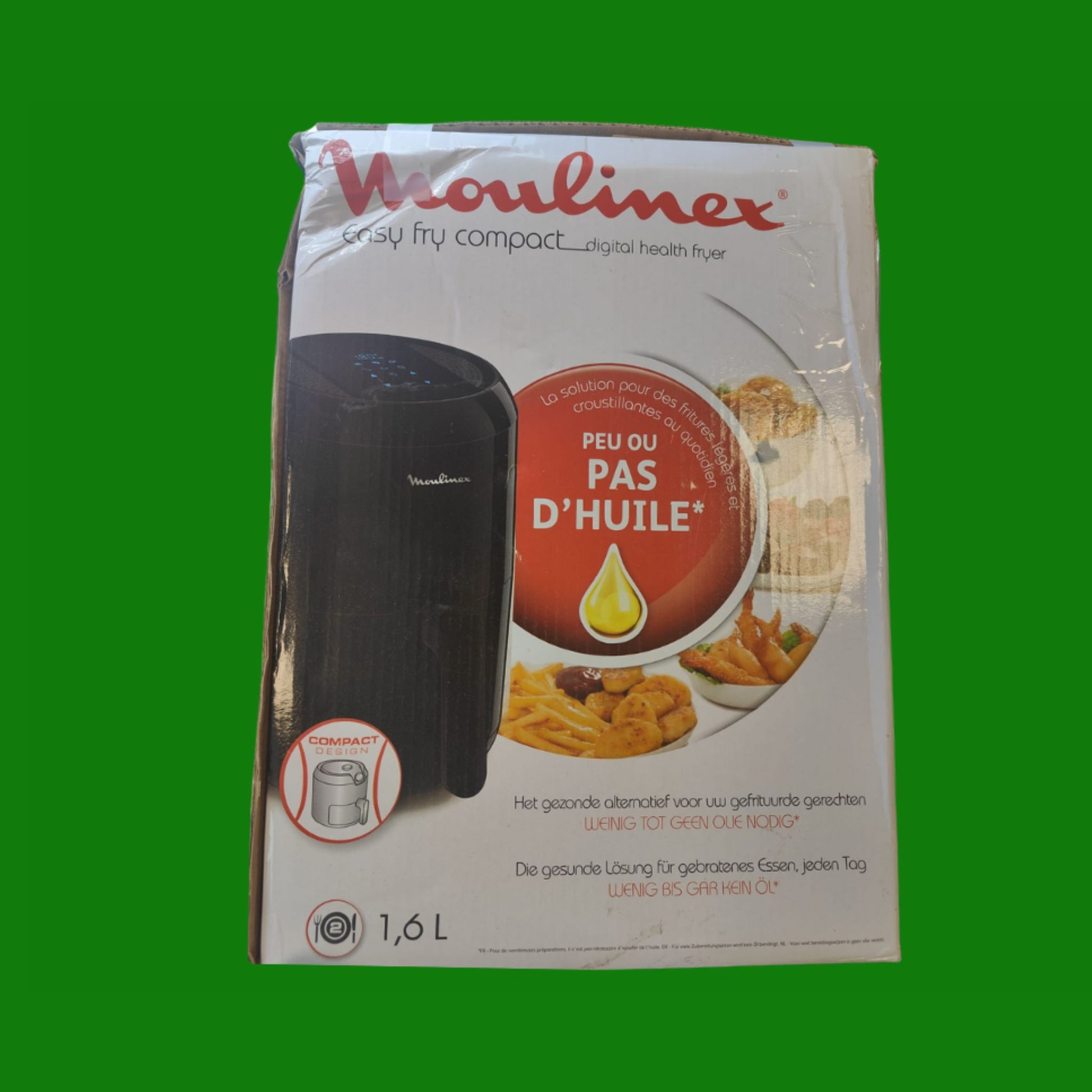 Moulinex Friggitrice Ad Aria, 1,6 Litri, Easy Fry Compact Precision,