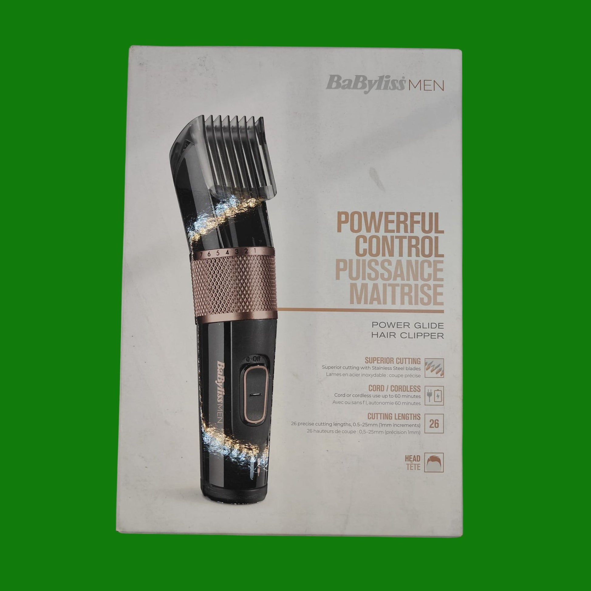 BaByliss MEN E974E Tagliacapelli con Lame in Acciaio Inox, 60 Minuti di Autonomia & BaByliss For Men