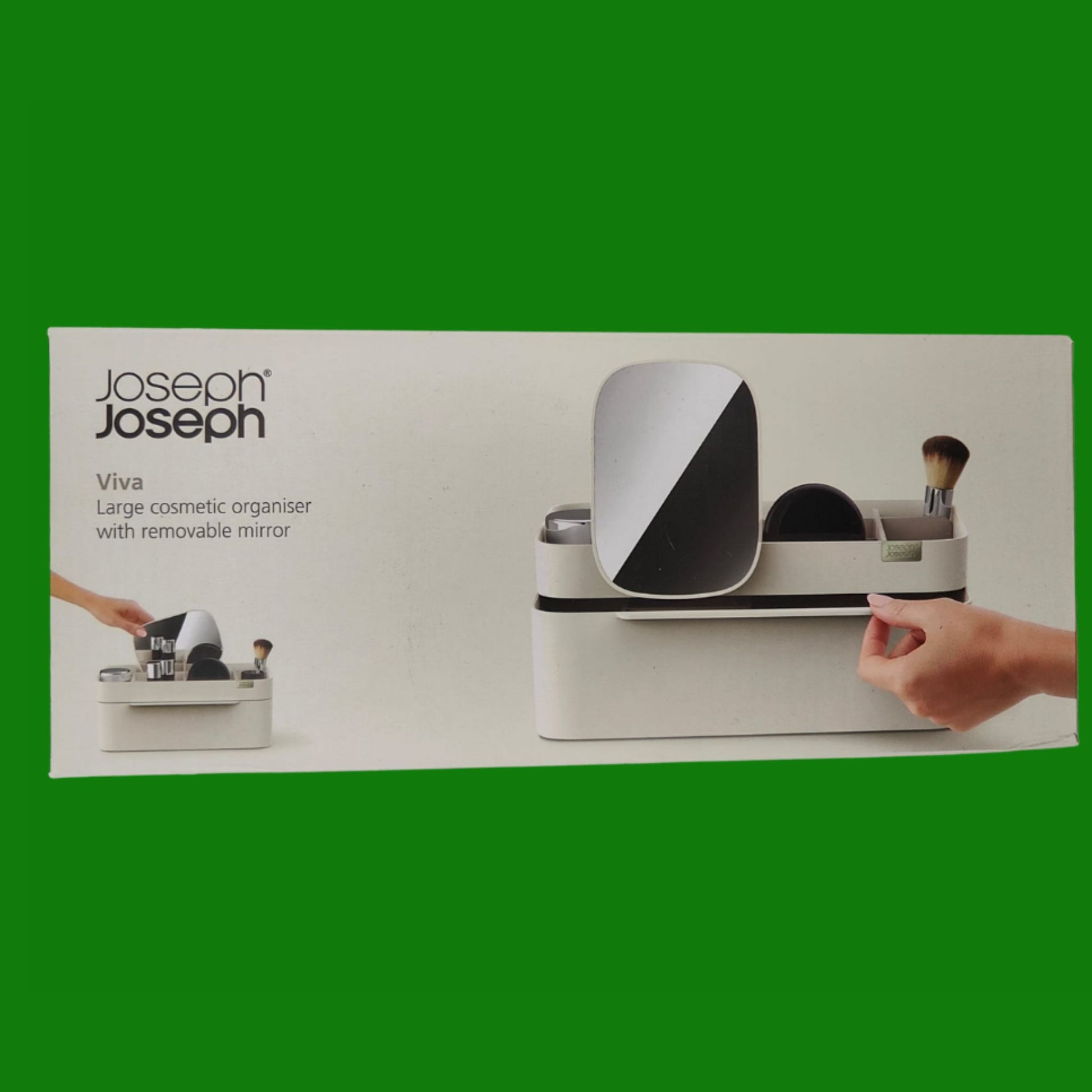 Joseph Joseph - Viva, organizer di grandi dimensioni per cosmetici, con specchio rimovibile,