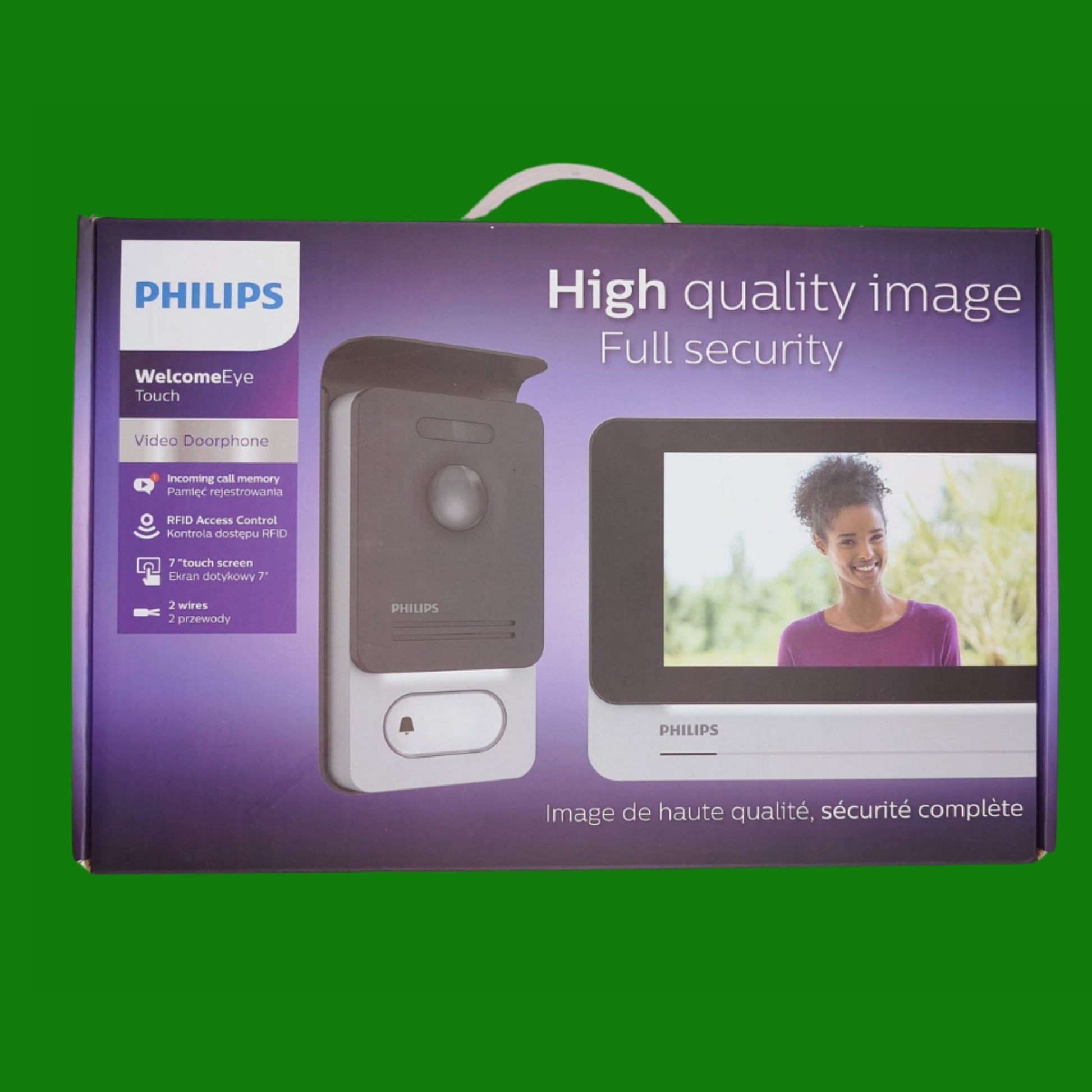 Philips 531001 videocitofono Touch HD immagini/Alto Livello Di Sicurezza nero 7"