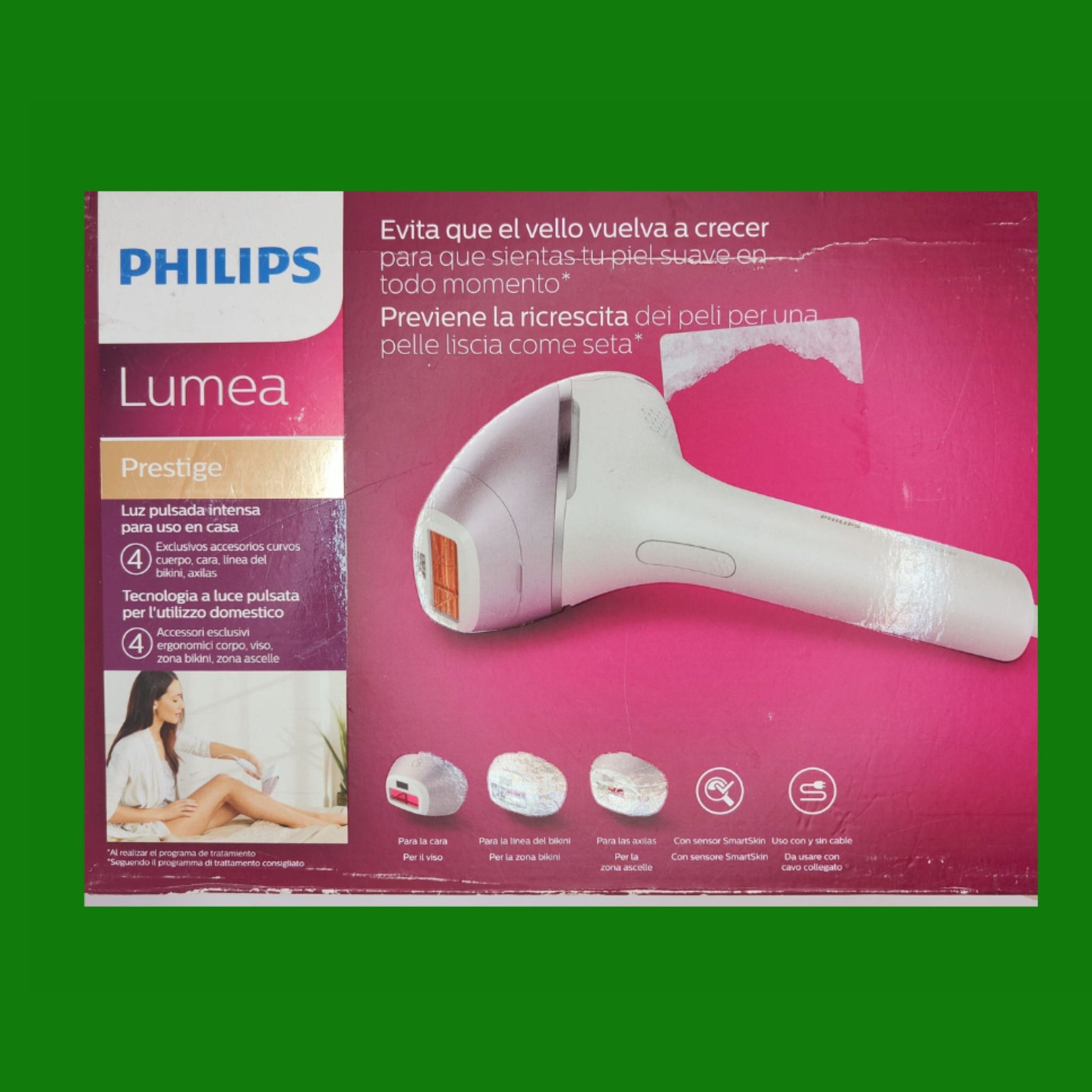 Philips Lumea Prestige 9000 Series Epilatore a luce pulsata con tecnologia SenseIQ