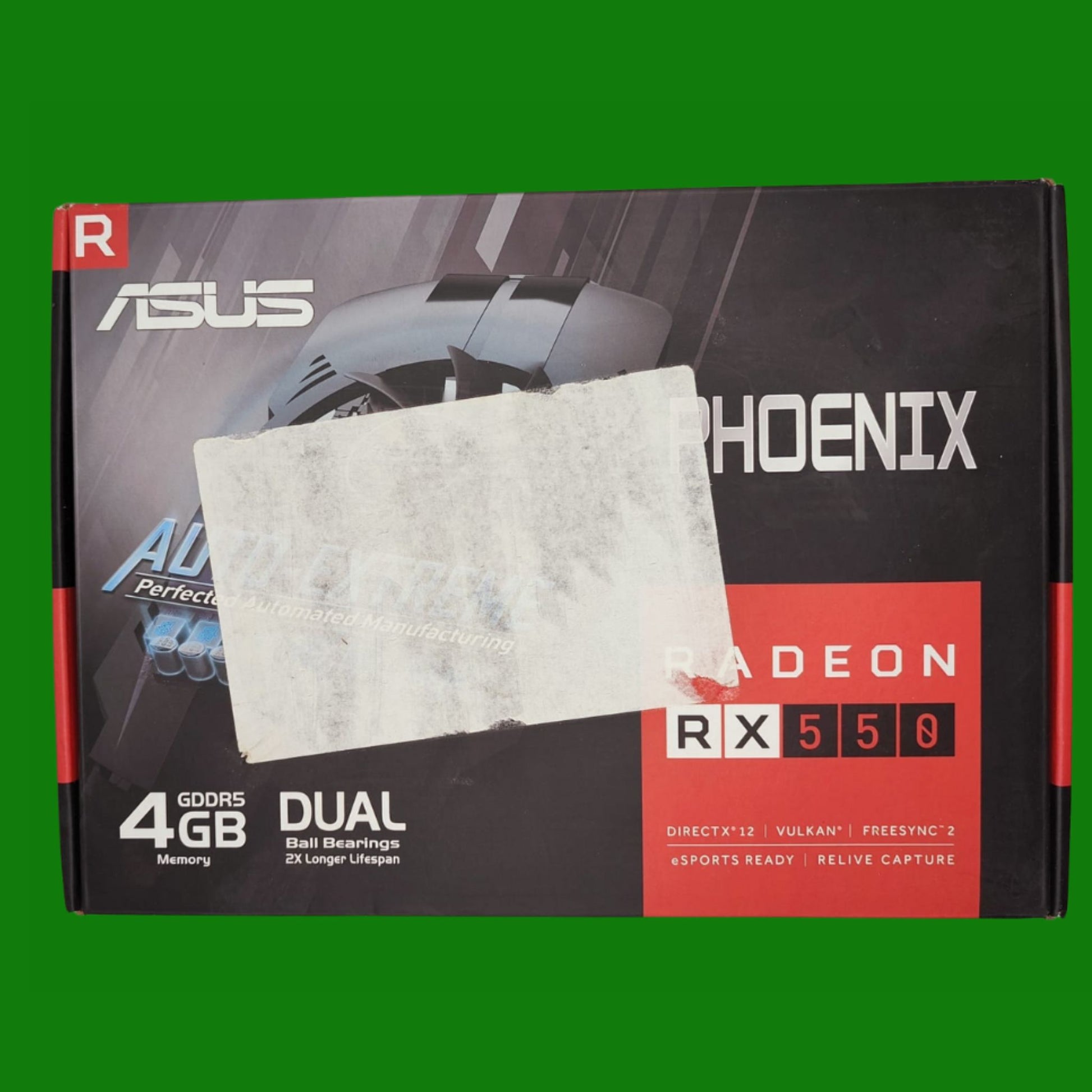 ASUS Phoenix AMD Radeon RX 550 Scheda Grafica, 4GB GDDR5, PCIe 3.0, HDMI, DisplayPort, DVI-D