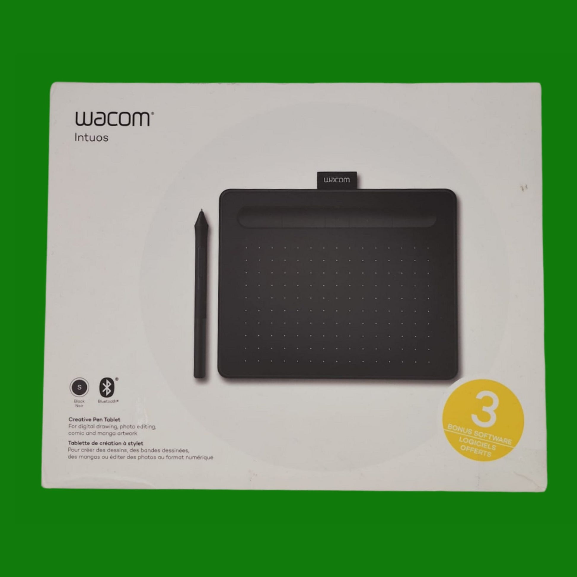 Wacom Intuos Small Tavoletta Grafica Bluetooth - Tavoletta Portatile per Dipingere, Disegnare ed Editare Foto con penna sensibile alla pressione nero