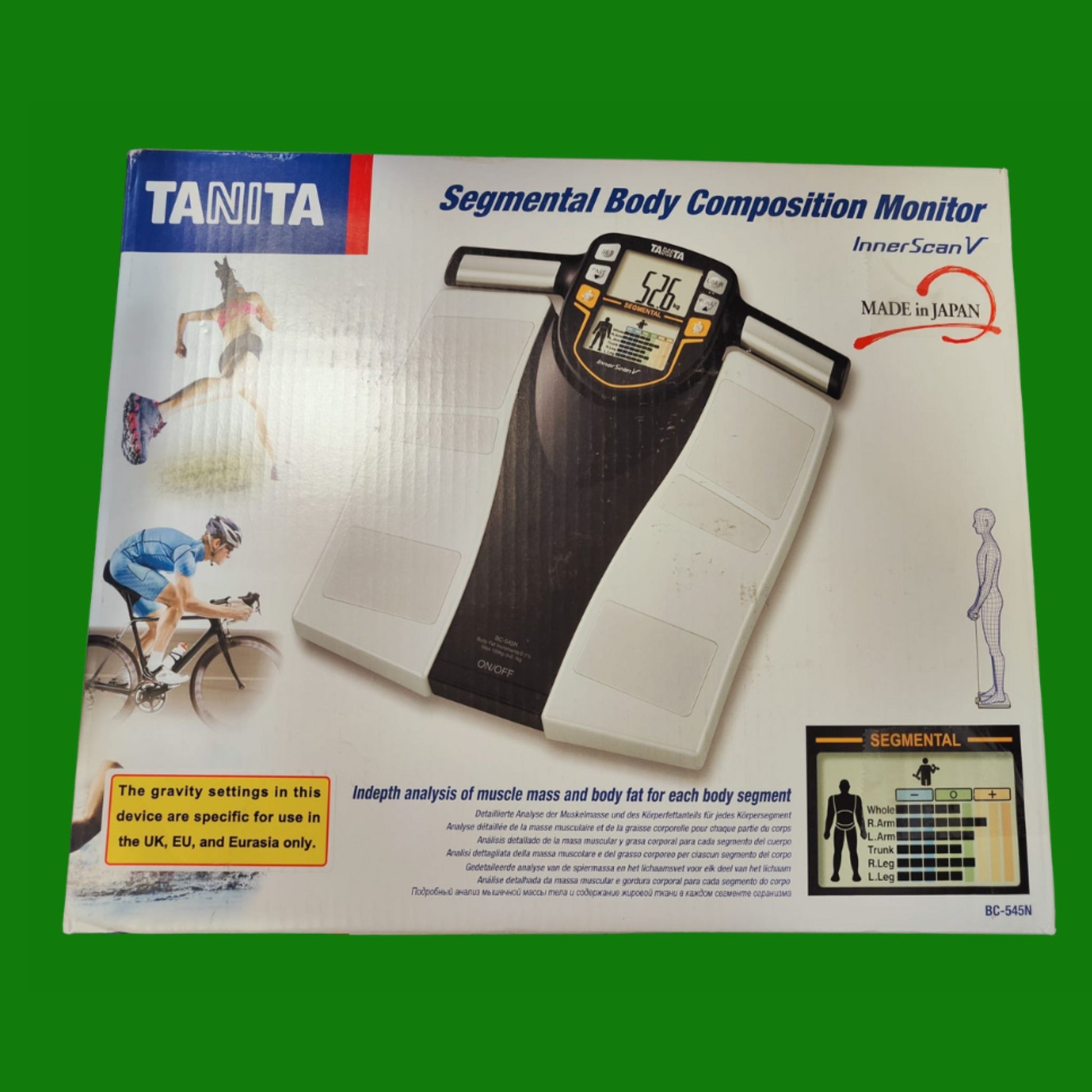 TANITA BC-545N Scala Segmentale della Composizione Corporea, Letture sullo Schermo per Parte del Corpo, 10 Misurazioni, Argento