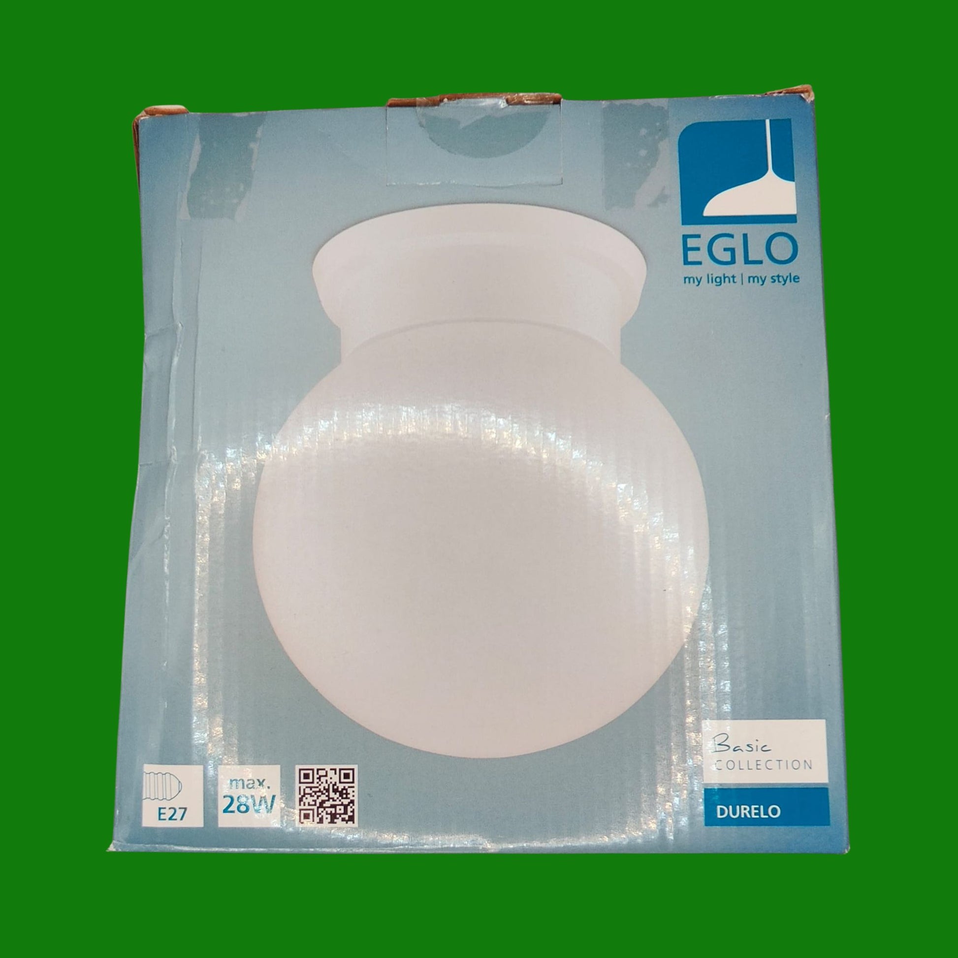 Eglo Durelo Lampadario, lampada da soffitto moderna a 1 luce, lampada da soggiorno in plastica e vetro