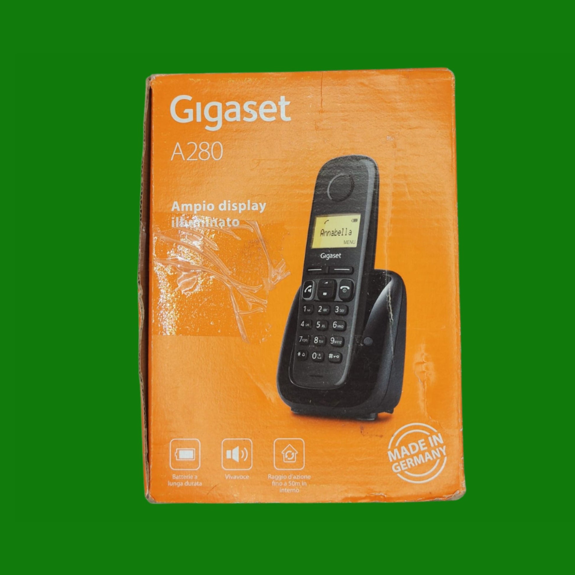 Gigaset A280 - Telefono Cordless - Modalità vivavoce - Display grafico illuminato da 1,5"