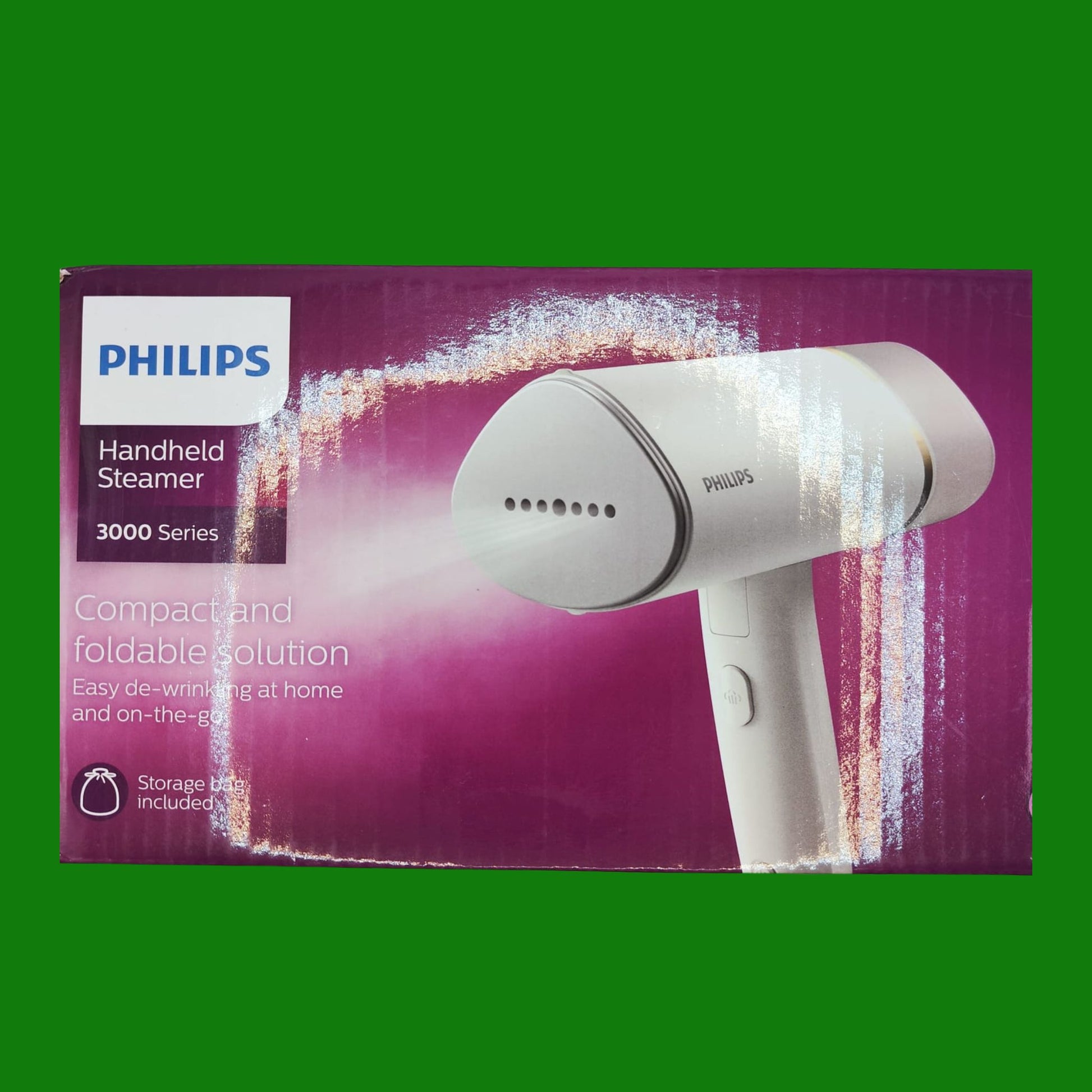 Philips 3000 Series Stiratore Verticale - 1000W, Vapore 20g/min, Piastra Riscaldata, Bianco