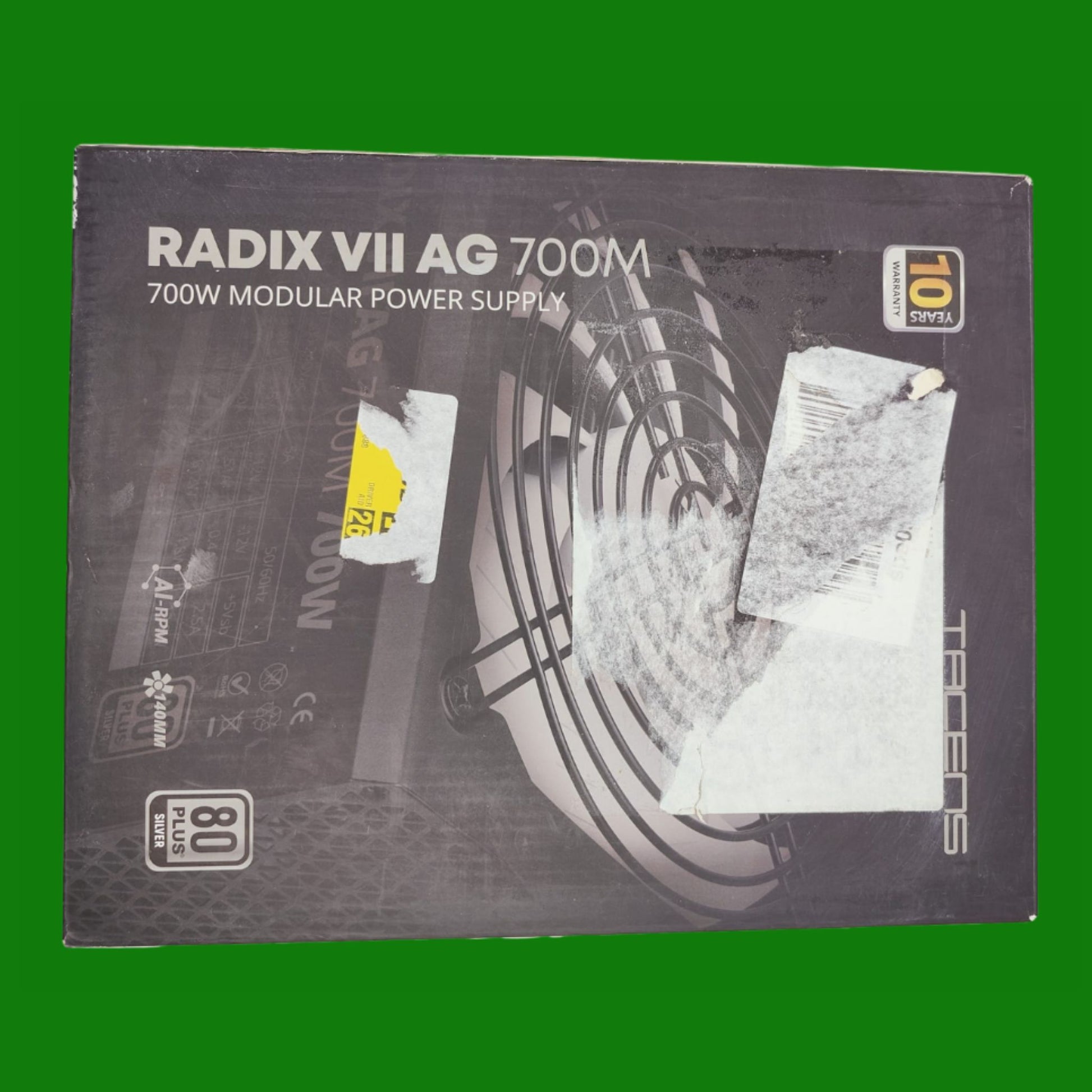 RADIX VII AG 700, Alimentatore Full Modulare 700W ATX, 10 Anni Garanzia, 80Plus Silver, +87%