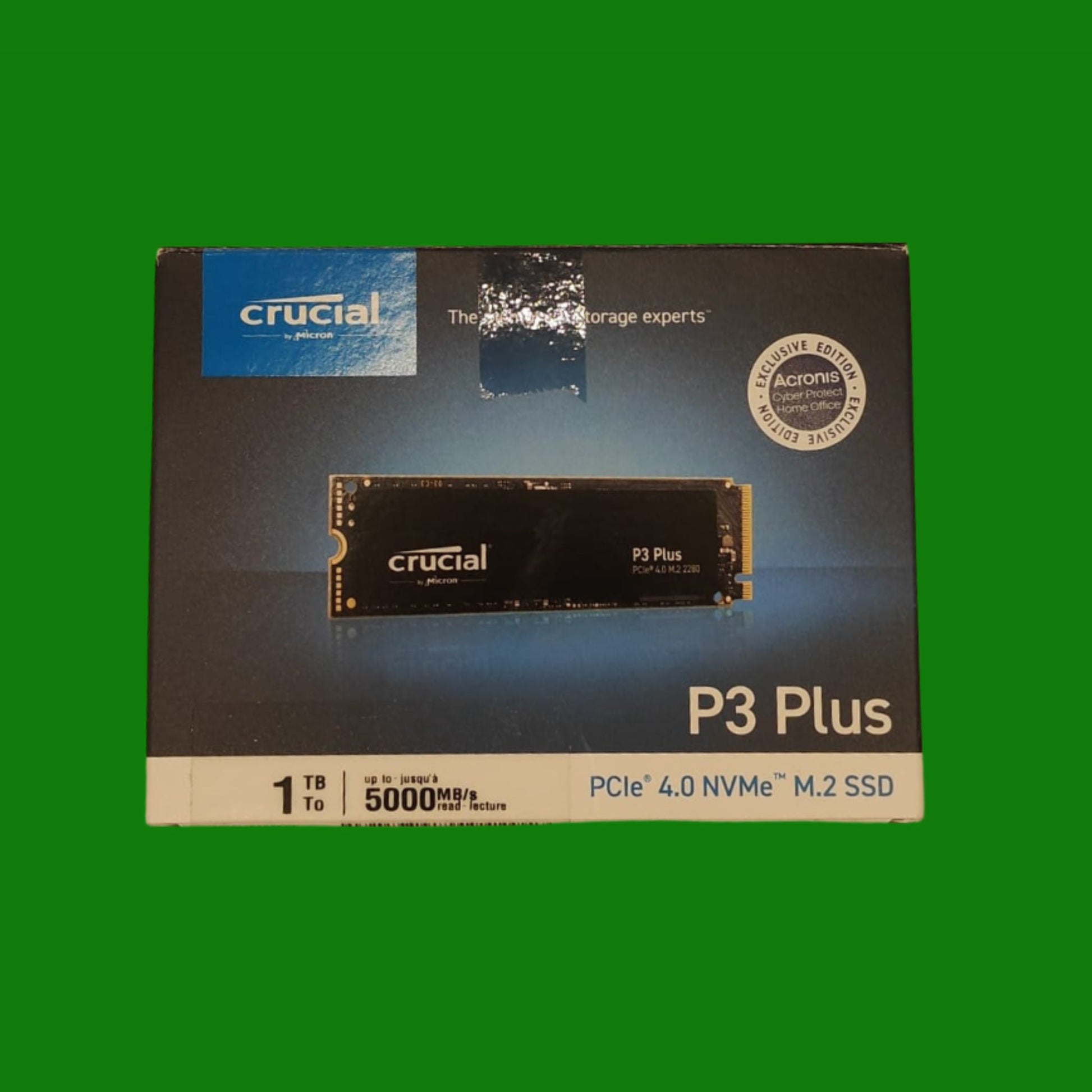 Crucial P3 Plus SSD 1TB PCIe Gen4 NVMe M.2 SSD Interno, Fino a 5.000 MB/s, Compatibile