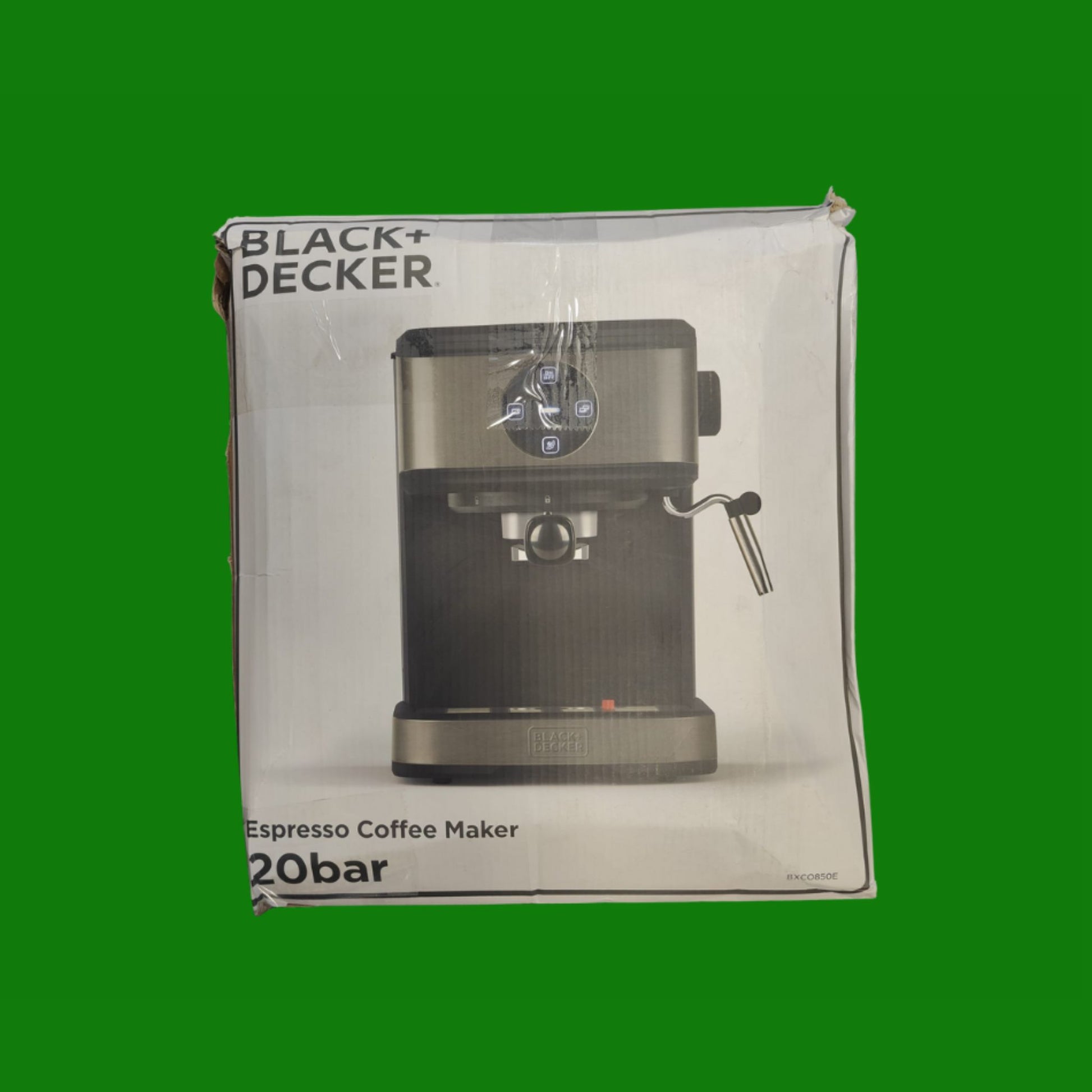 BLACK+DECKER BXCO850E - Macchina da Caffè Espresso, 20bar, 850W, 1,5L, Acciao Inox