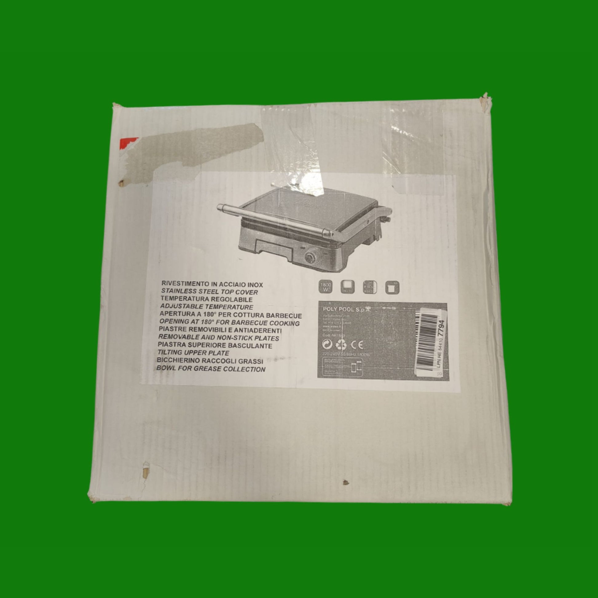 ARDES | Bistecchiera Elettrica Professionale 1800W Piastra Elettrica per Panini con 5 Livelli di Temperatura