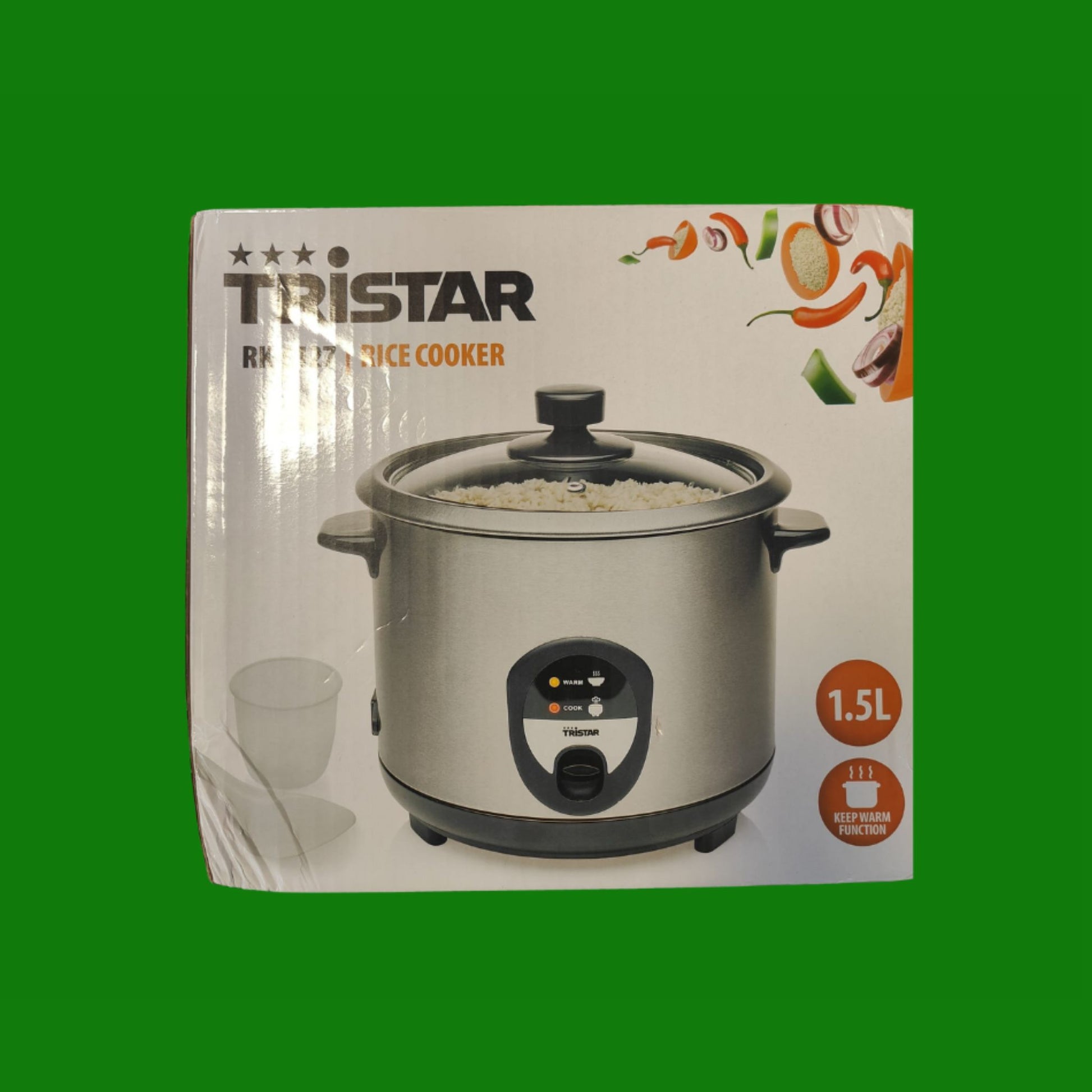 Tristar Cuociriso RK-6127, 1,5 litri, Funzione di mantenimento in caldo
