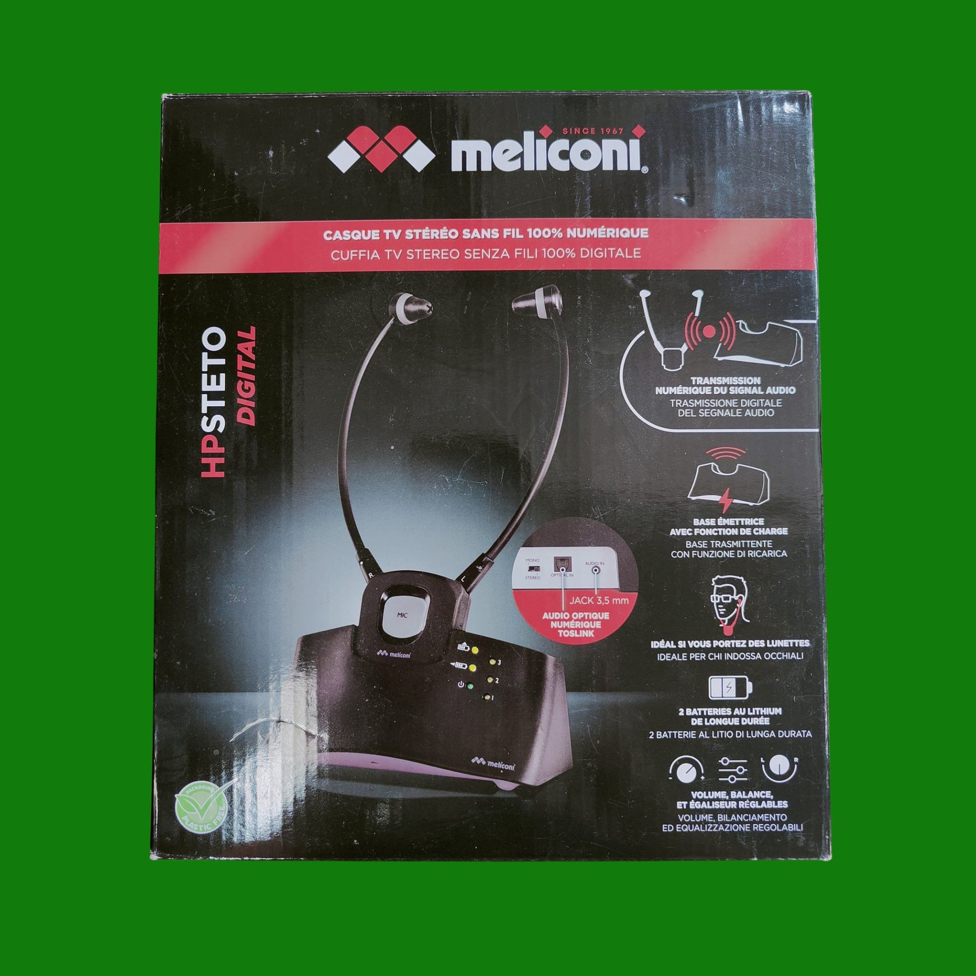 Meliconi Cuffie Steto Digital, Cuffie Stetoscopiche Wireless con Base di Ricarica