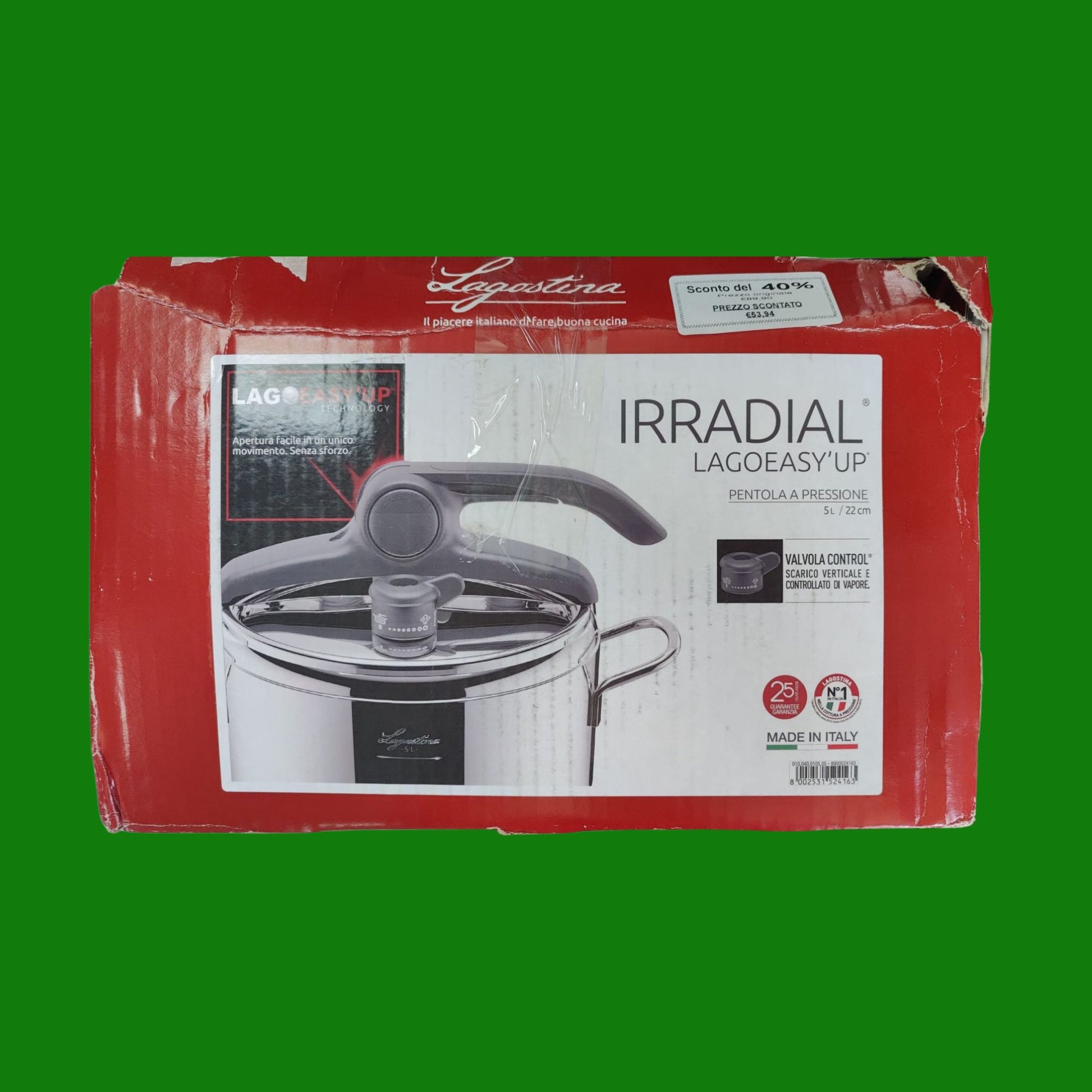 Lagostina Irradial Control Pentola A Pressione 5 L