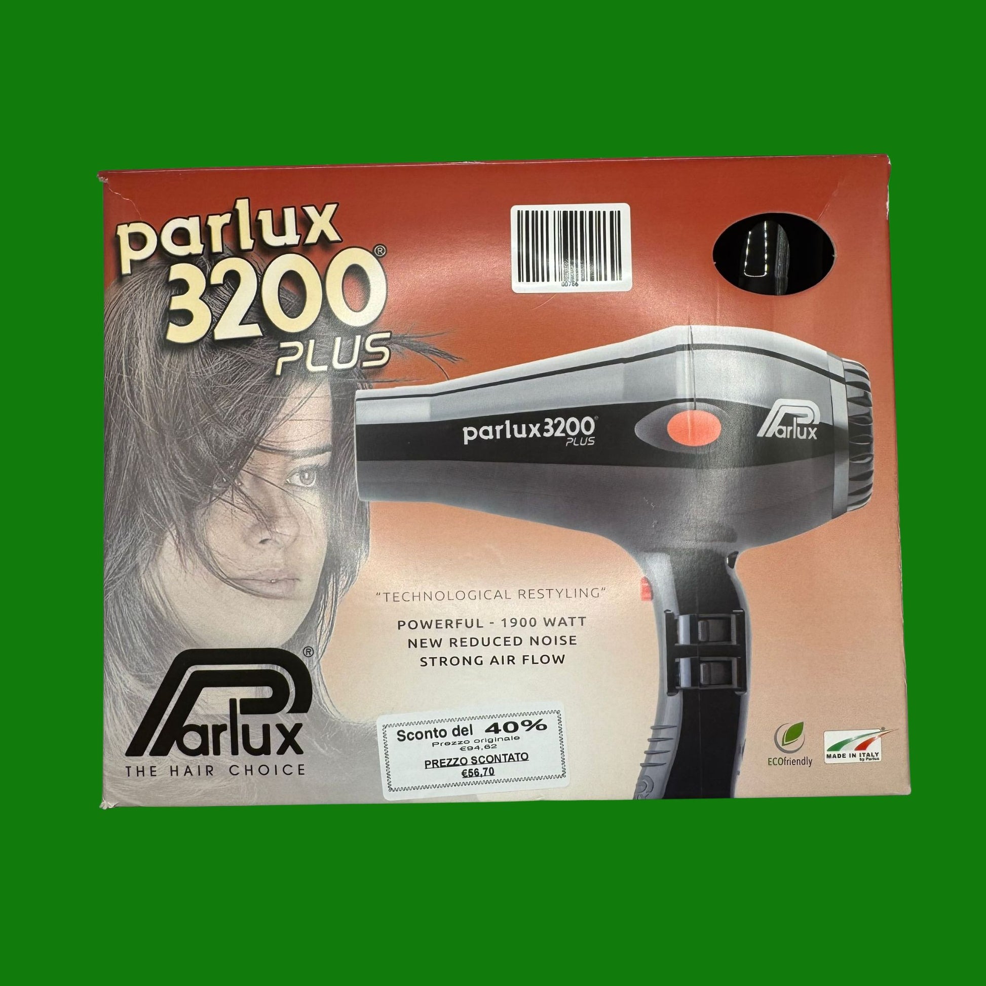 Parlux 3200 Plus Nero, Asciugacapelli