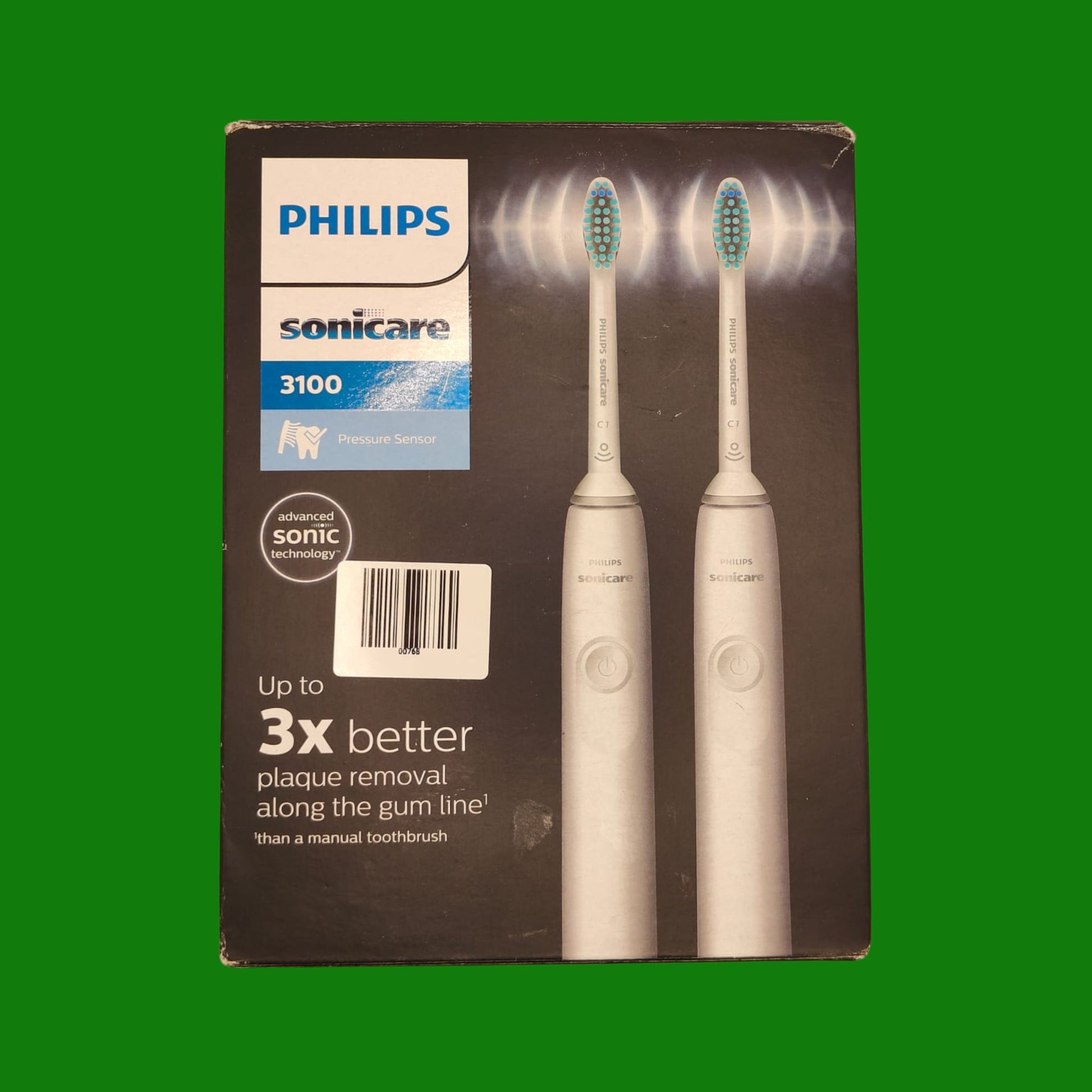 Philips Sonicare 3100 spazzolino elettrico sonico, sensore di pressione e timer